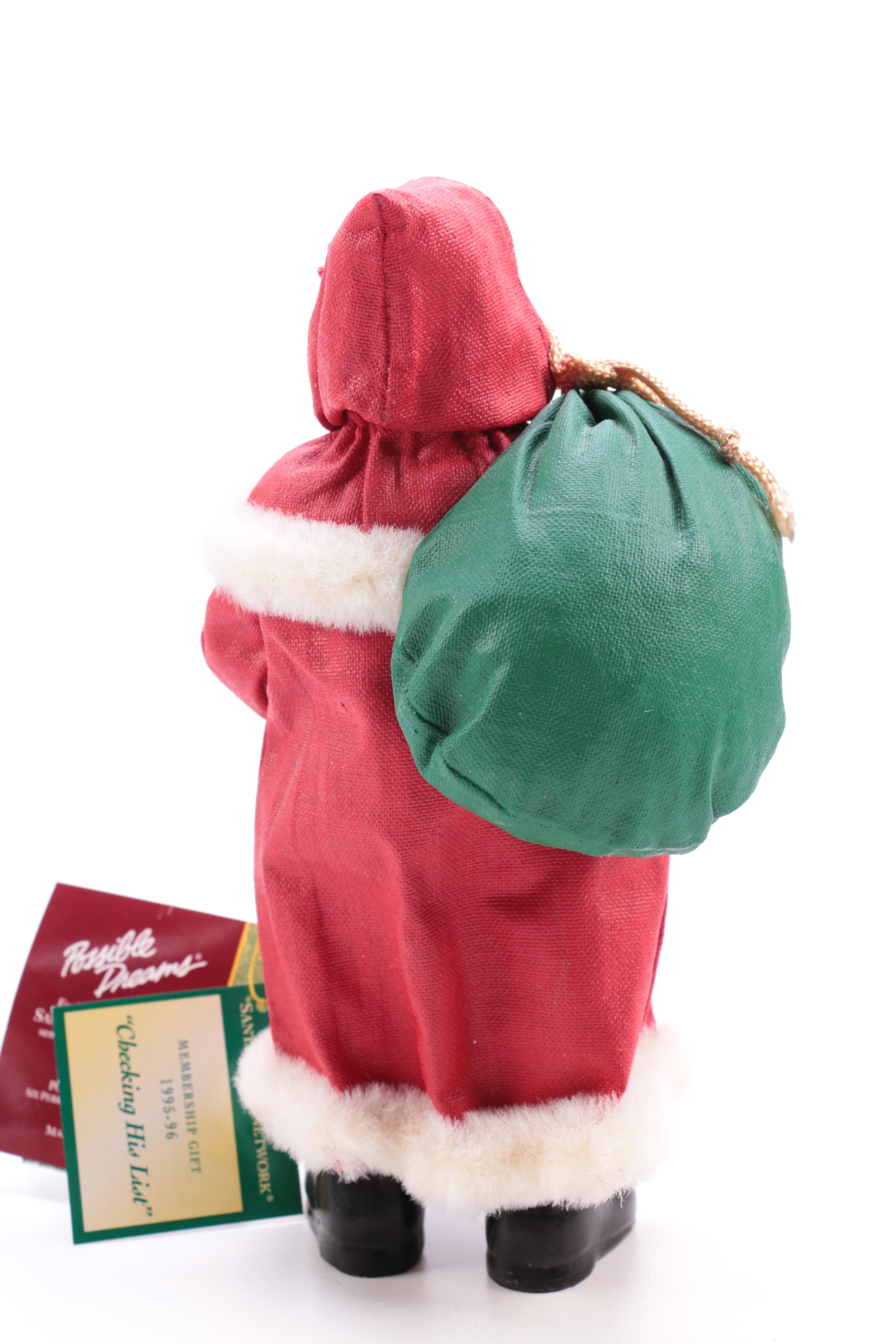 Assorted Santa Claus Figurines Including Clothtique Santas by Possible Dreams