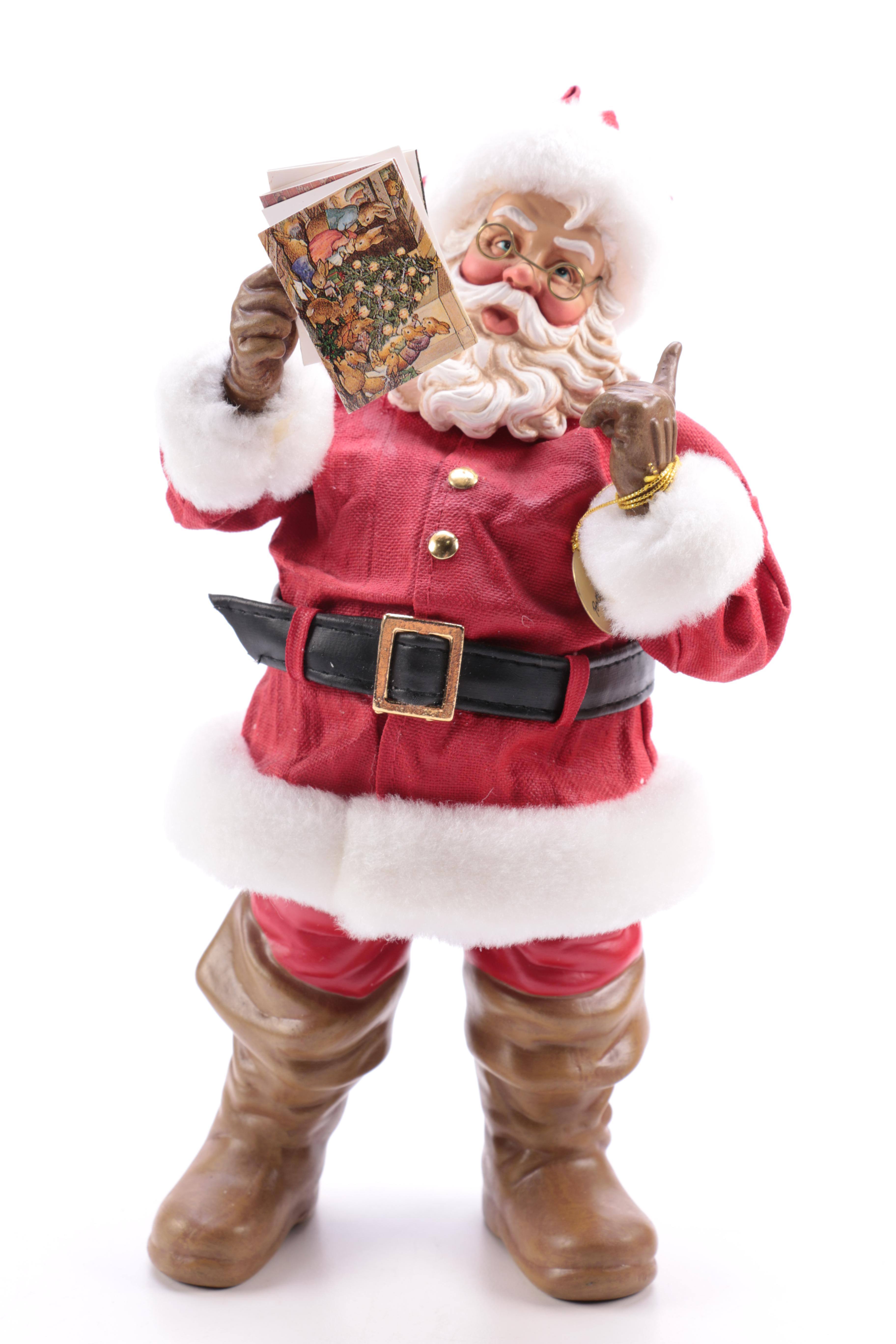 Resin Christmas Figurines Including Clothtique Santa by Possible Dreams