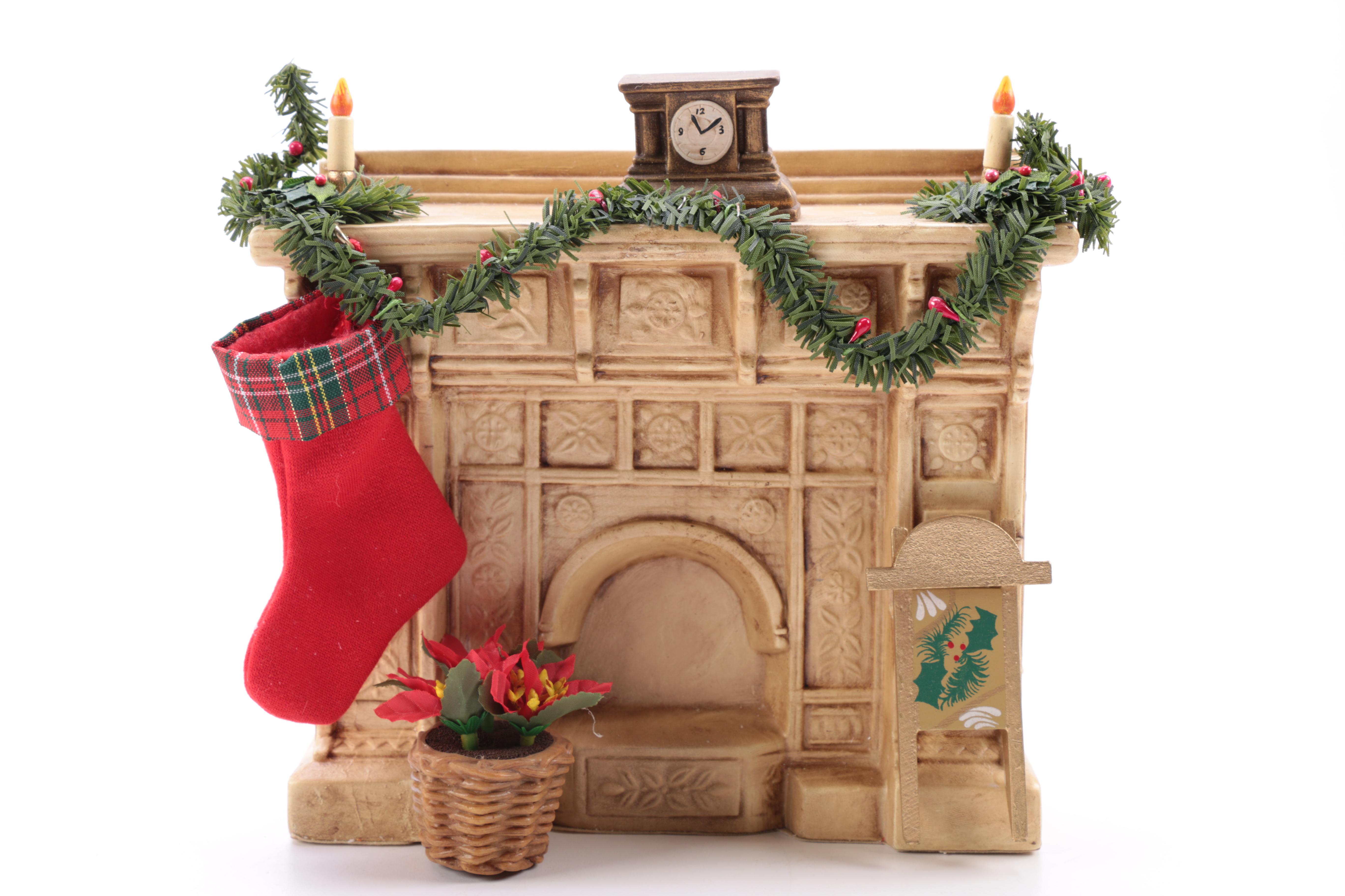 Resin Christmas Figurines Including Clothtique Santa by Possible Dreams