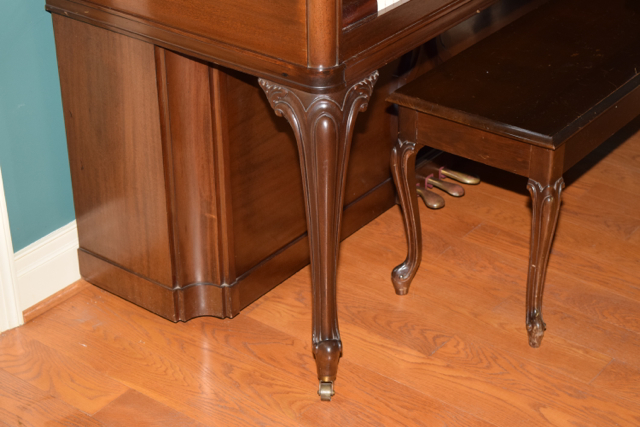 Baldwin Acrosonic Spinet Piano, Bench and Sheet Music