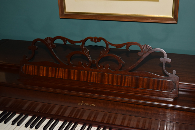 Baldwin Acrosonic Spinet Piano, Bench and Sheet Music