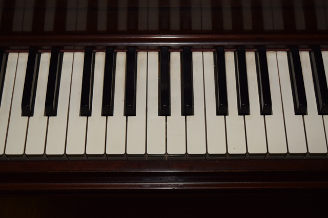 Baldwin Acrosonic Spinet Piano, Bench and Sheet Music