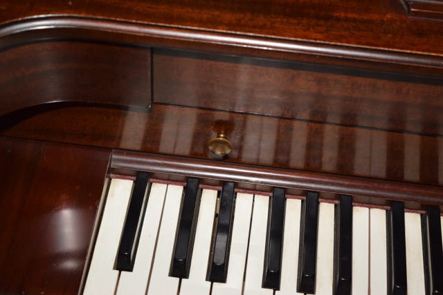 Baldwin Acrosonic Spinet Piano, Bench and Sheet Music