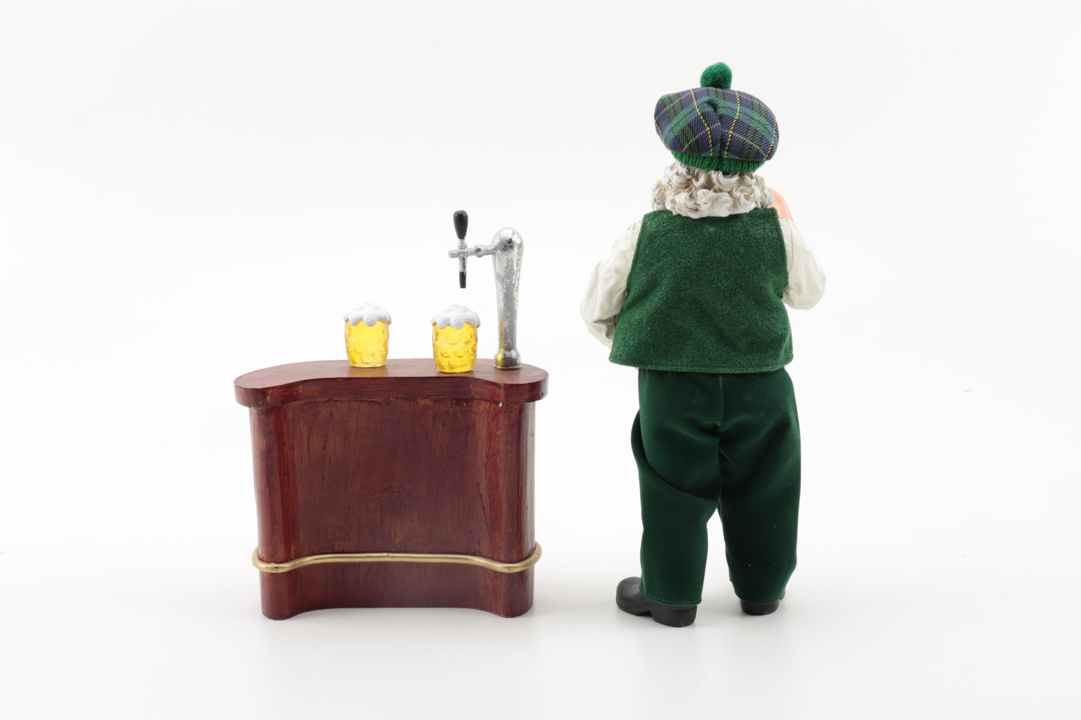 Possible Dreams Christmas Figurines Including "When Irish Eyes are Smiling" Santa