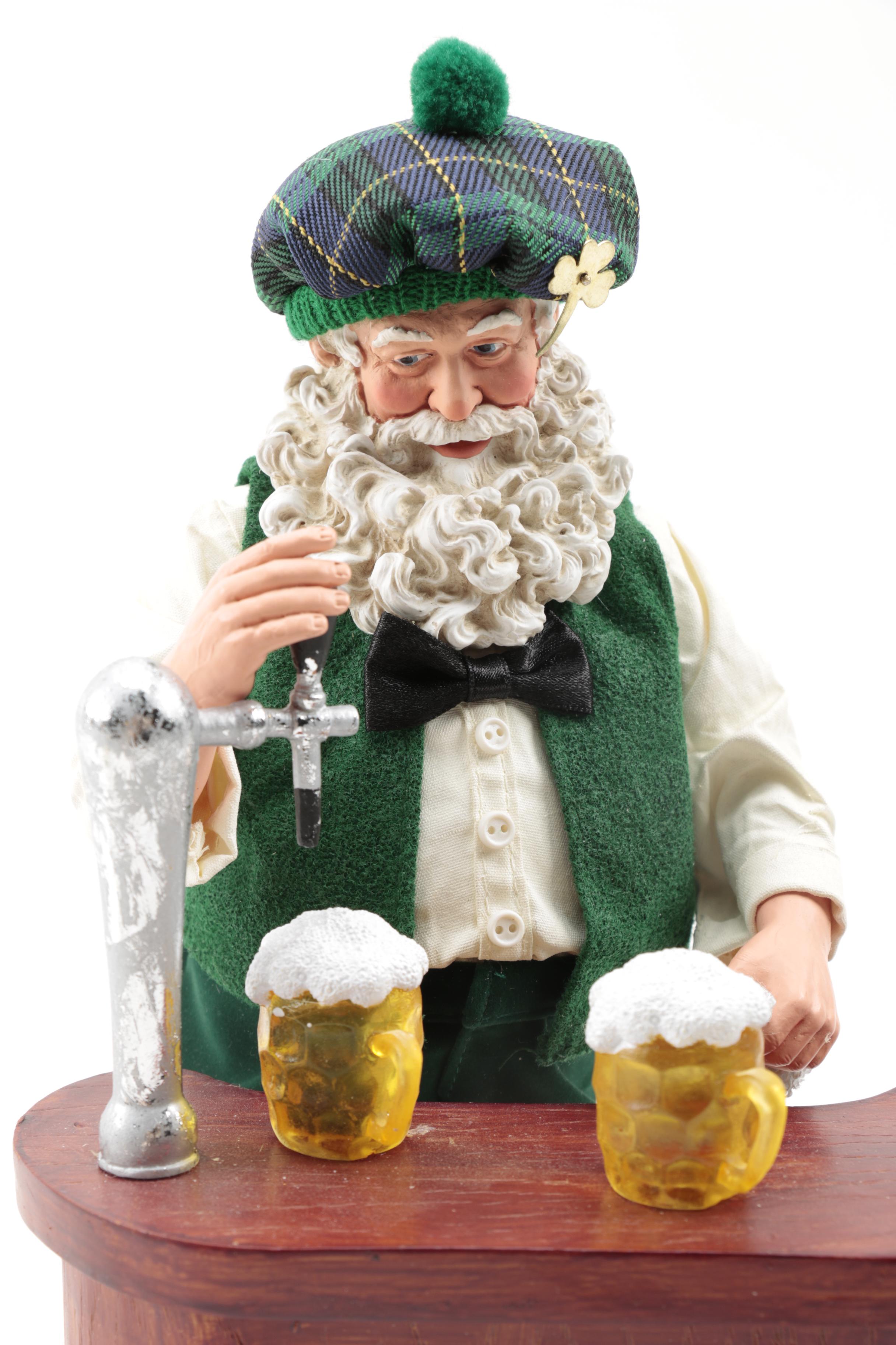 Possible Dreams Christmas Figurines Including "When Irish Eyes are Smiling" Santa