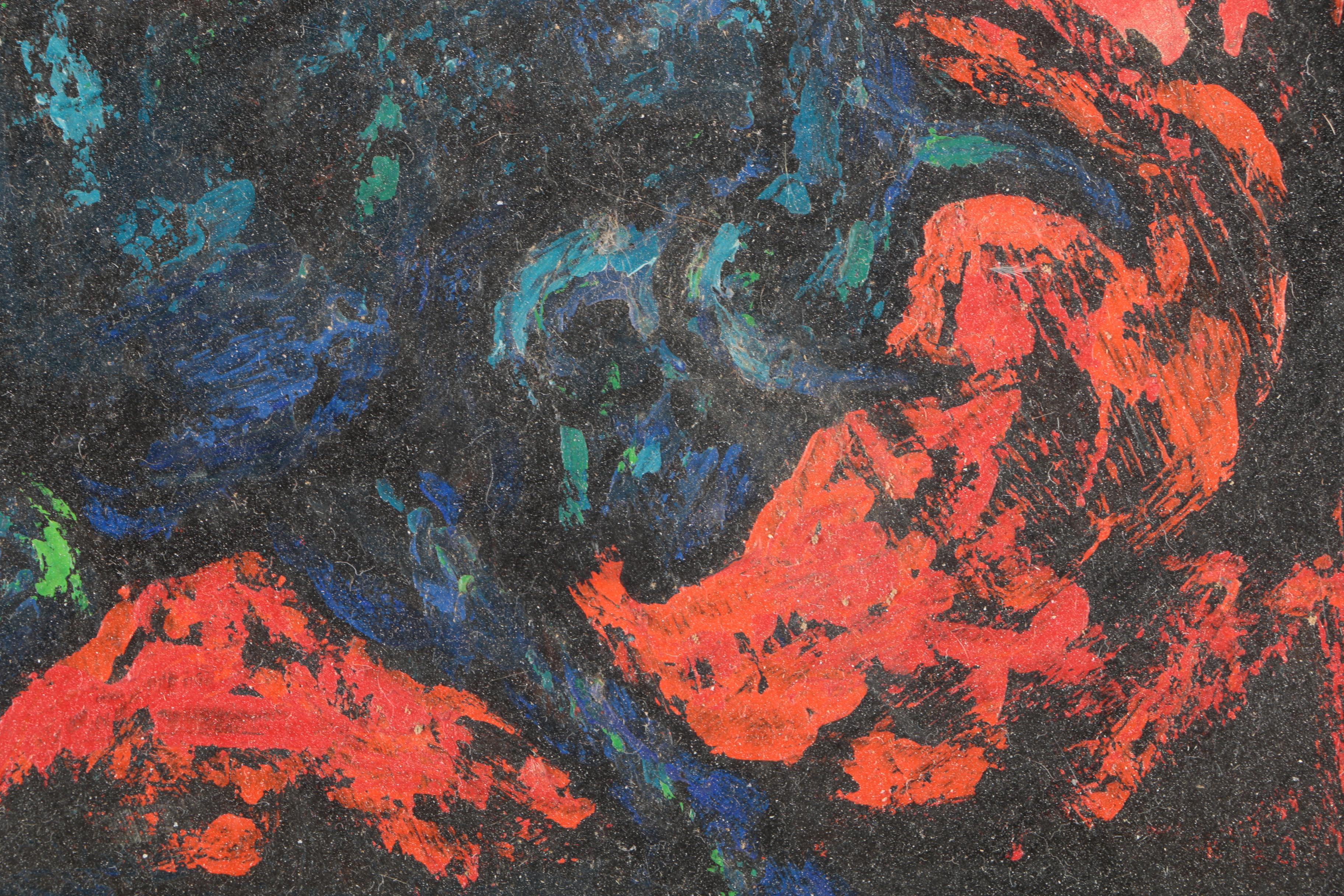 Charles Burdick Oil Painting on Board of a Bull