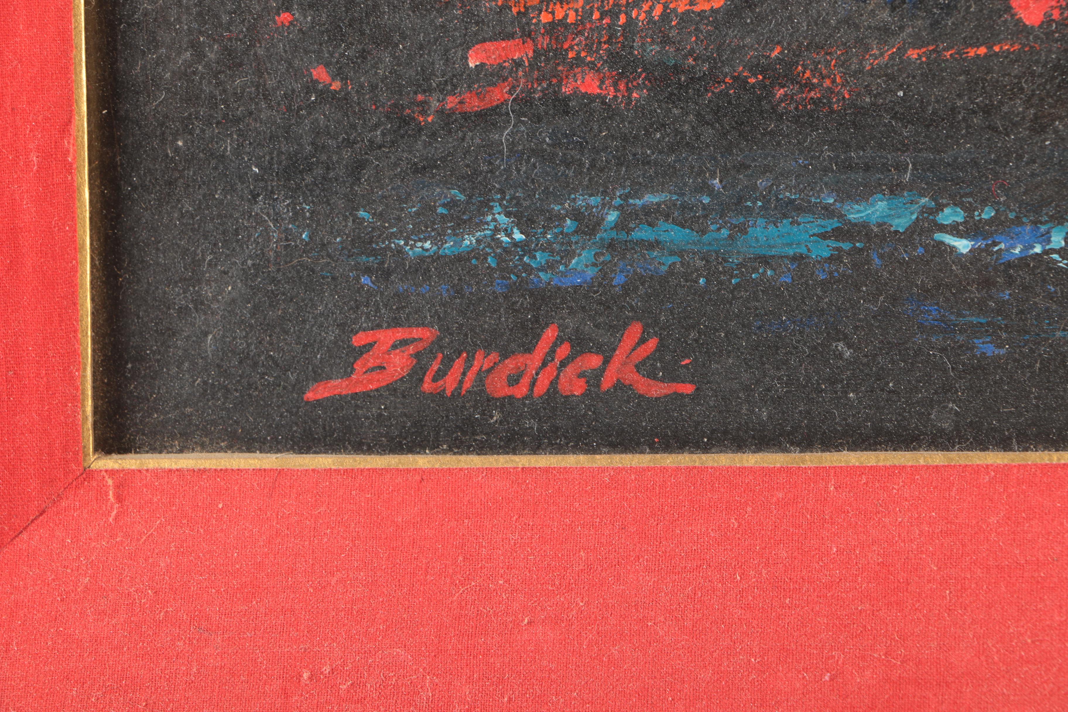 Charles Burdick Oil Painting on Board of a Bull