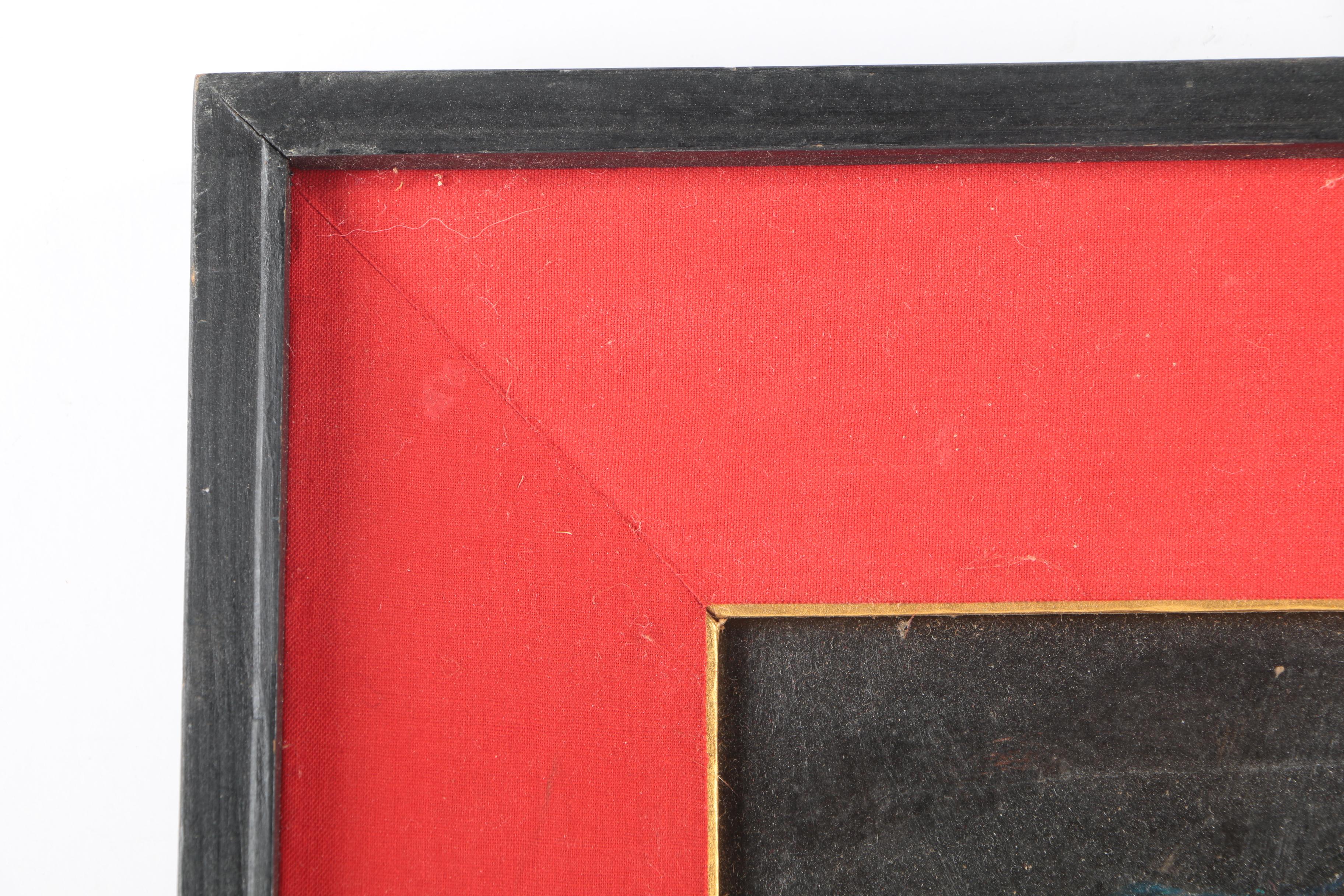 Charles Burdick Oil Painting on Board of a Bull