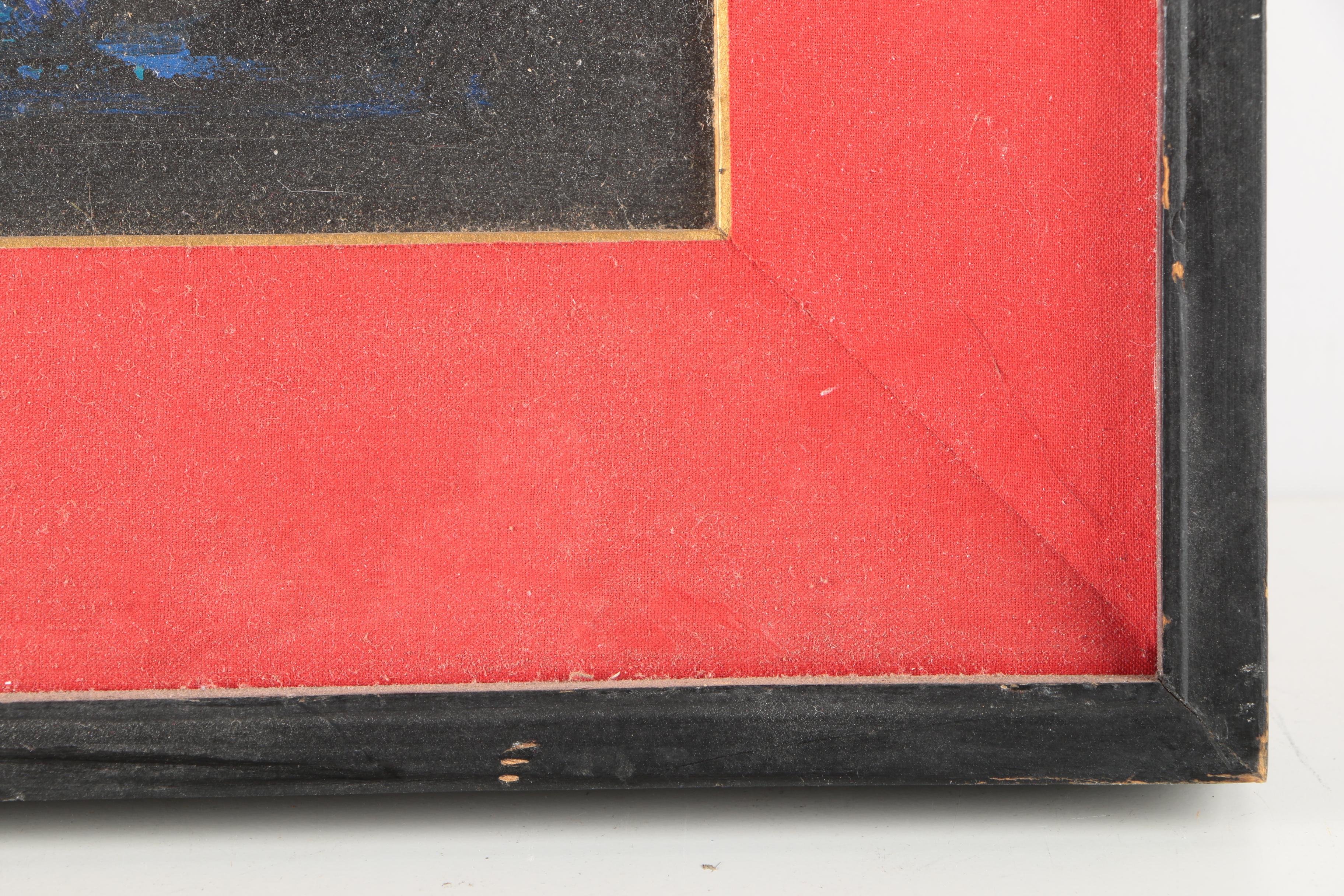 Charles Burdick Oil Painting on Board of a Bull