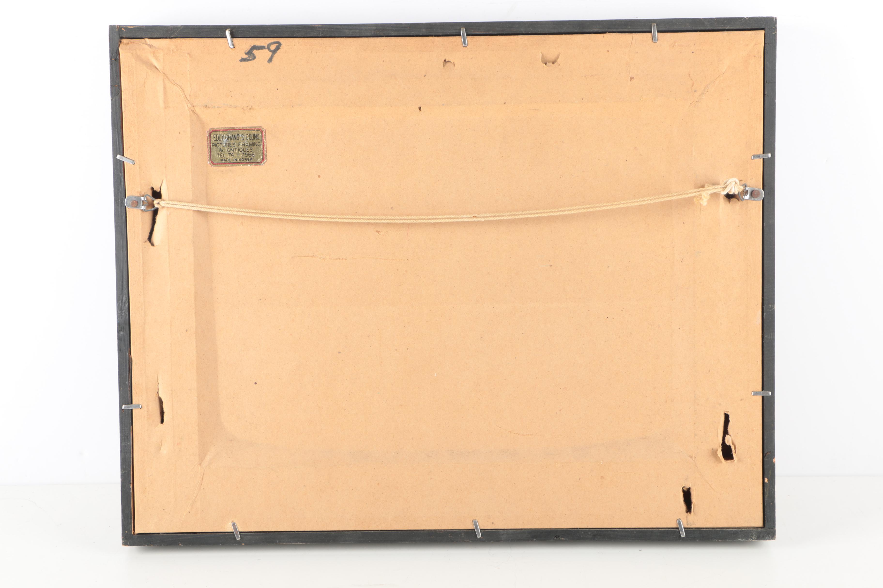 Charles Burdick Oil Painting on Board of a Bull