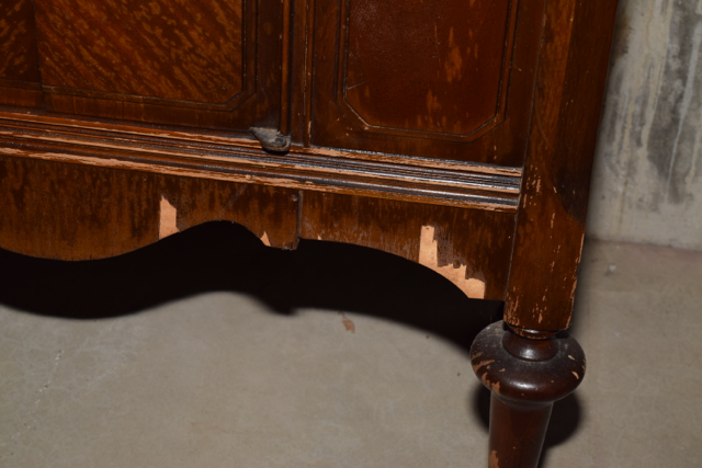 Vintage Victrola Cabinet and Side Table