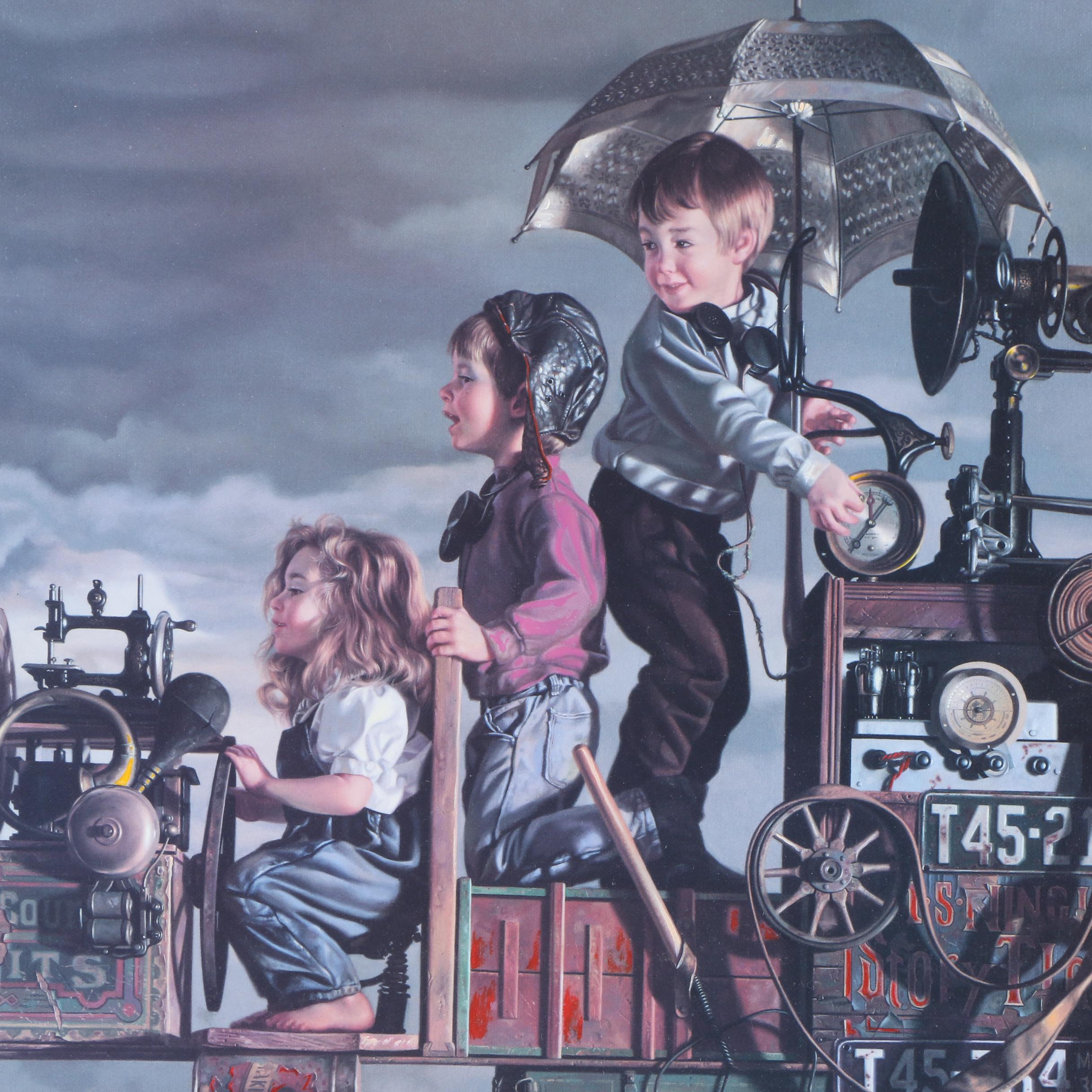 Limited Edition Offset Lithograph on Canvas After Bob Byerley "An Invitation to Flight"