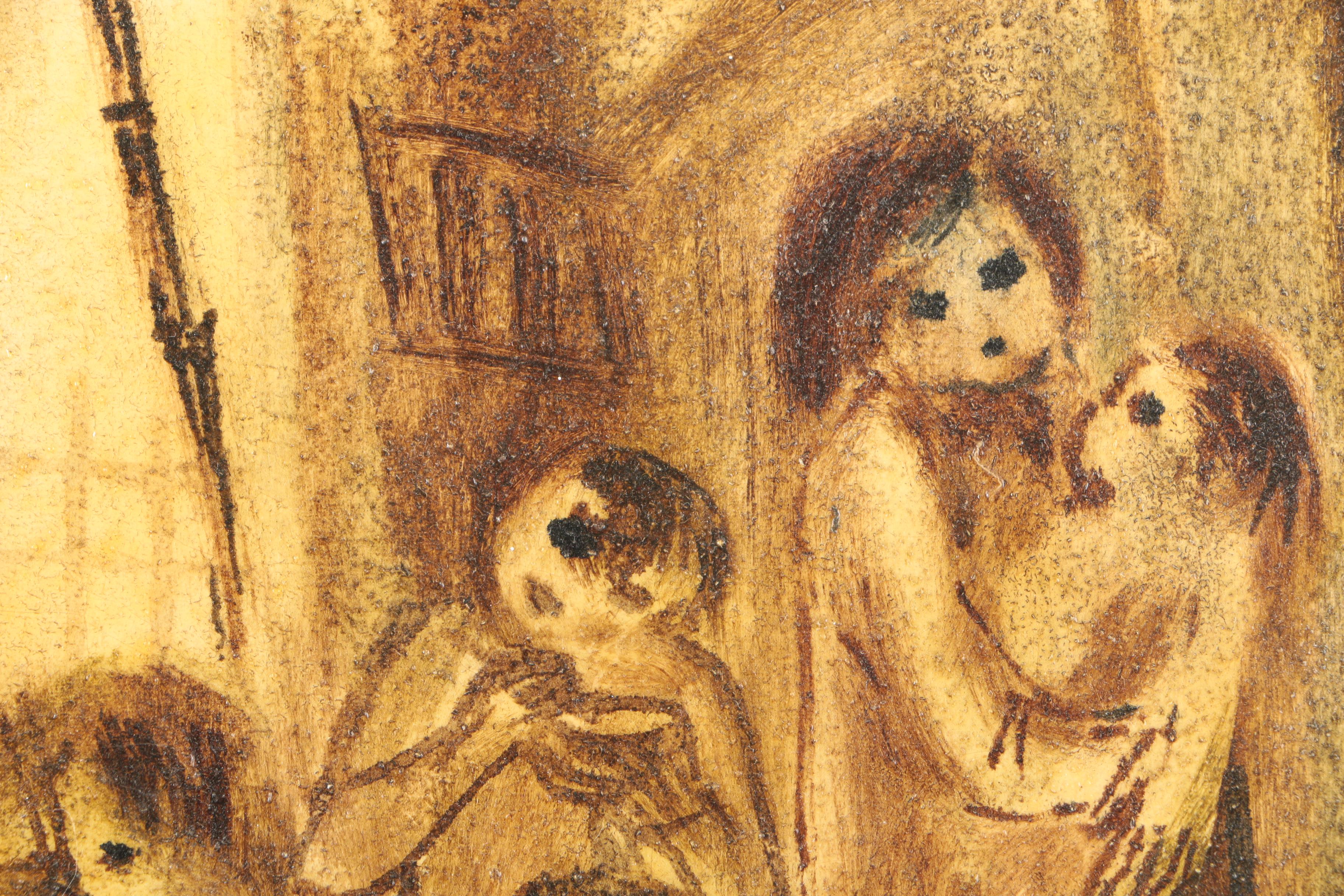 Oil Painting on Canvas of East Asian Style Composition