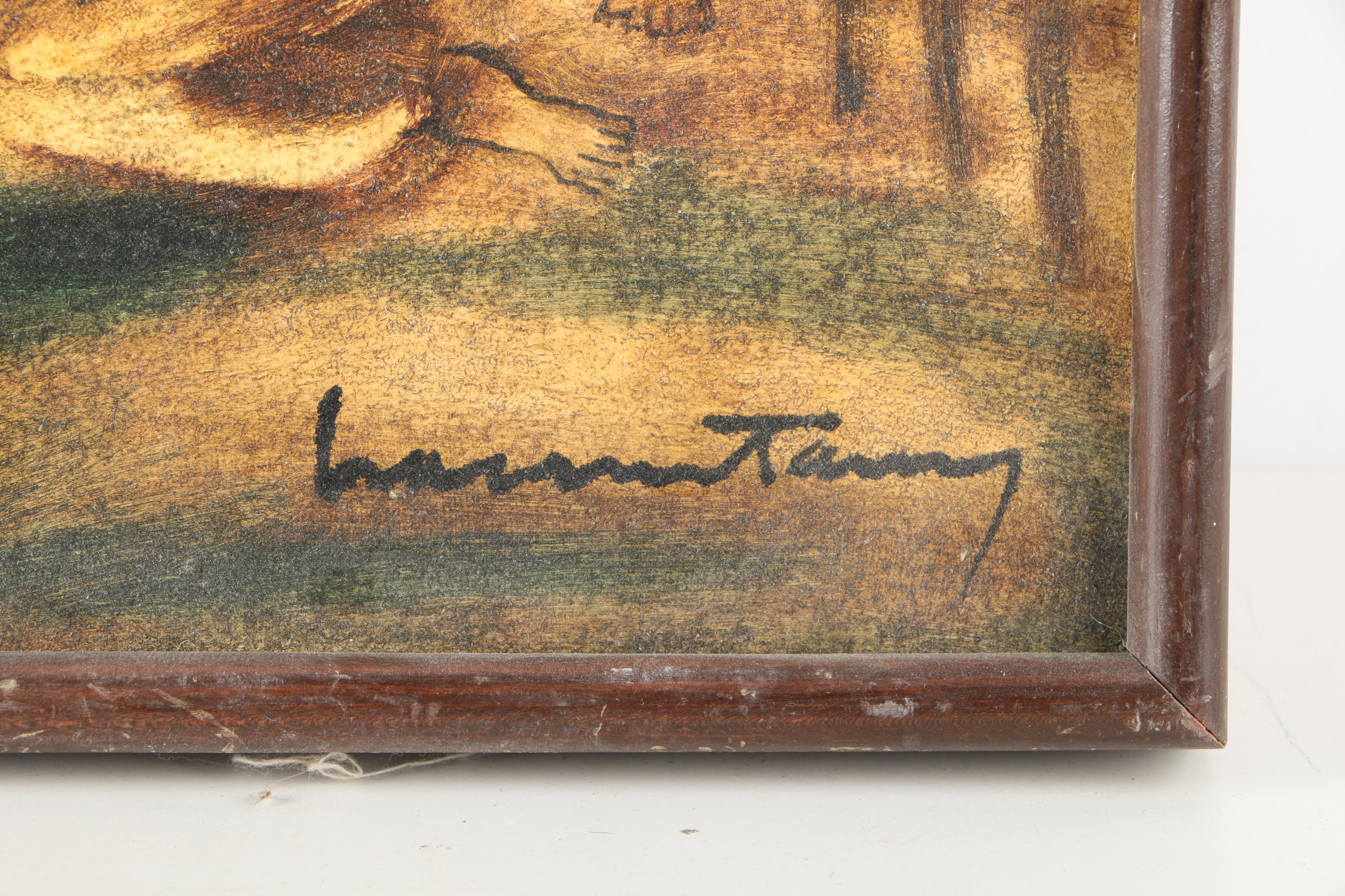 Oil Painting on Canvas of East Asian Style Composition