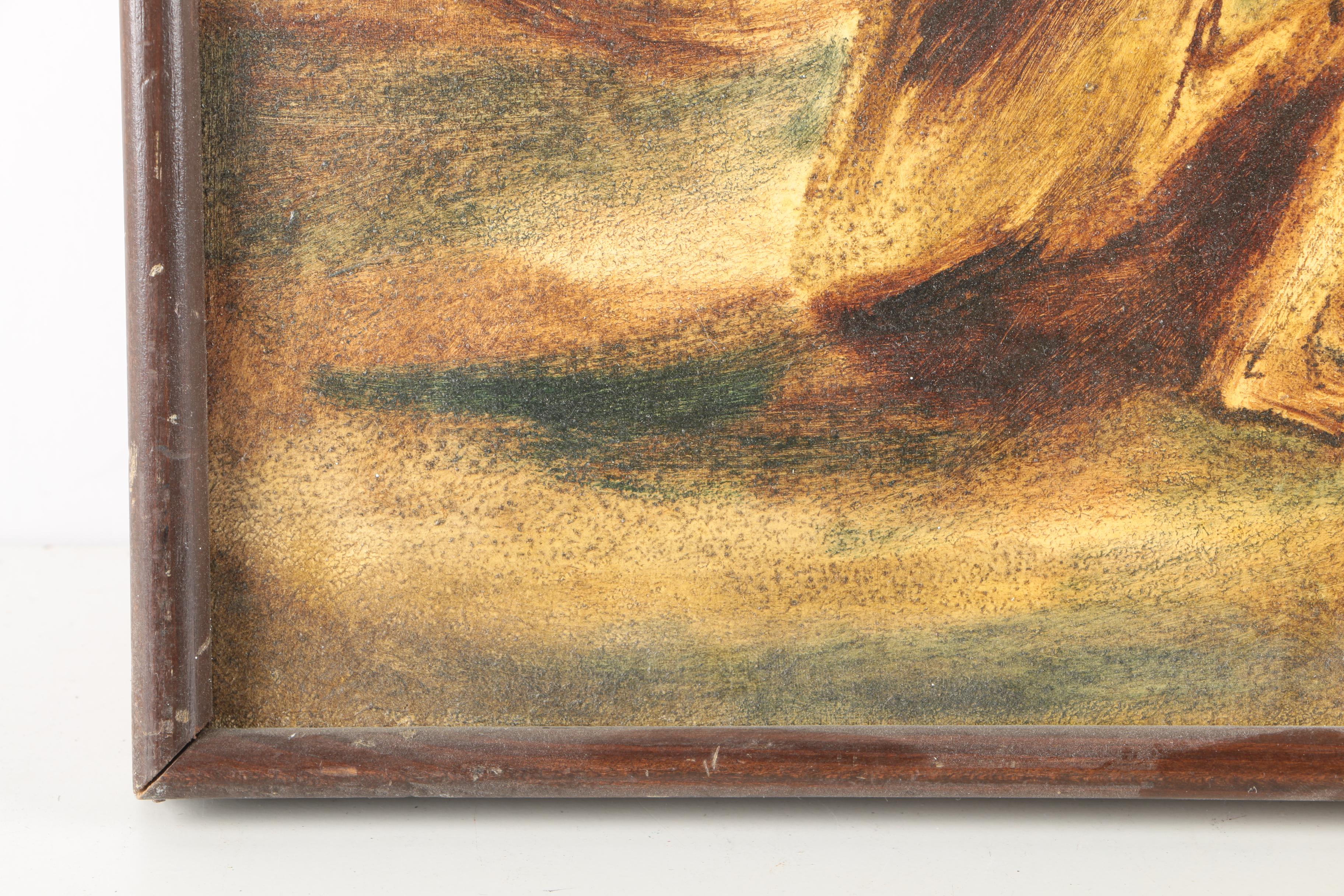 Oil Painting on Canvas of East Asian Style Composition