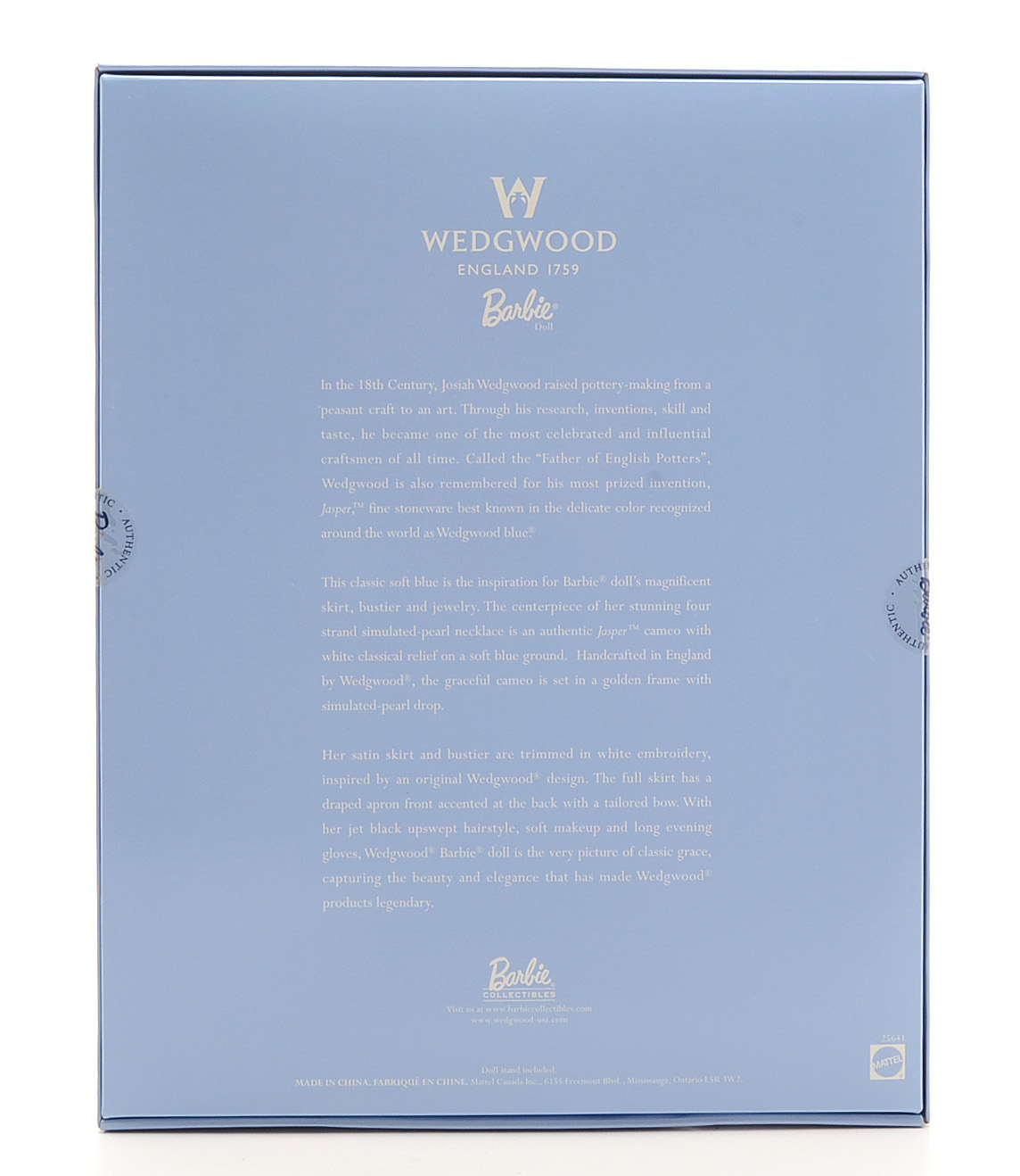 Limited Edition Pair of Mattel Wedgwood Barbie Collector Dolls