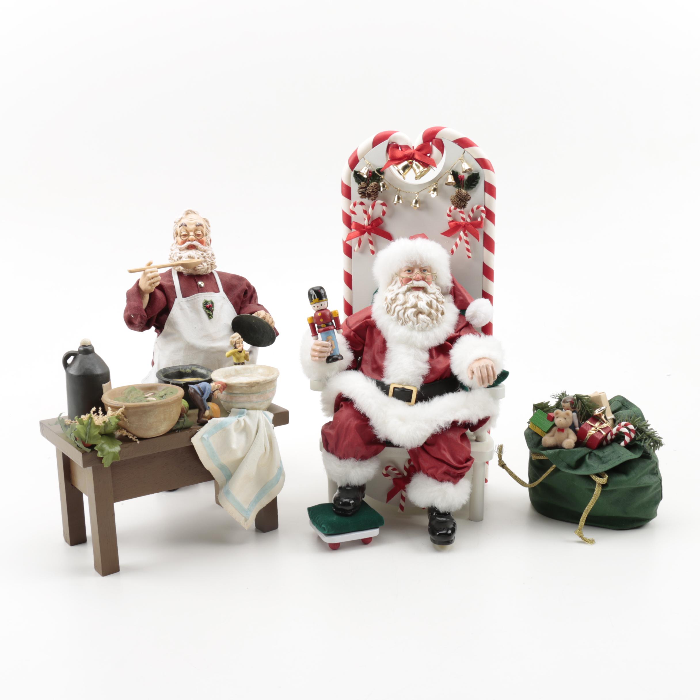 Possible Dreams and Tom Browning Santa Tableau Figurines