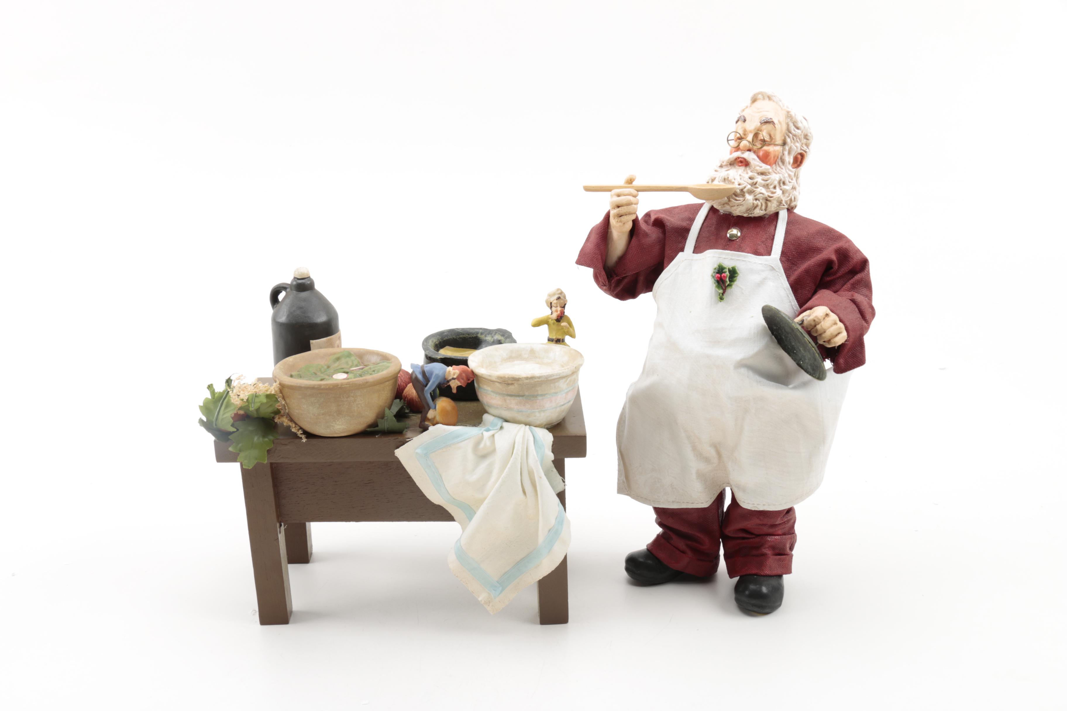 Possible Dreams and Tom Browning Santa Tableau Figurines