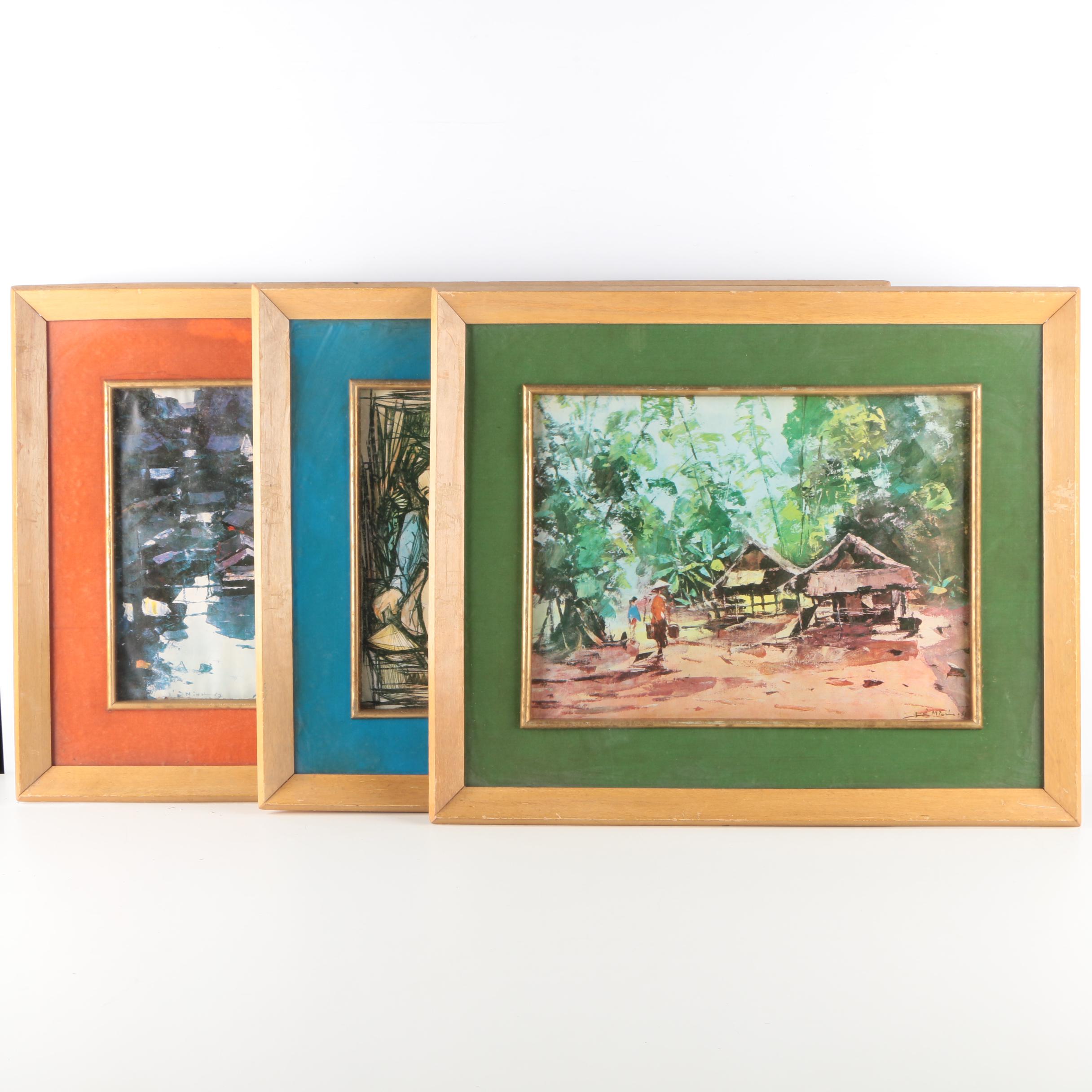 Offset Lithographs After Southeast Asian Style Paintings