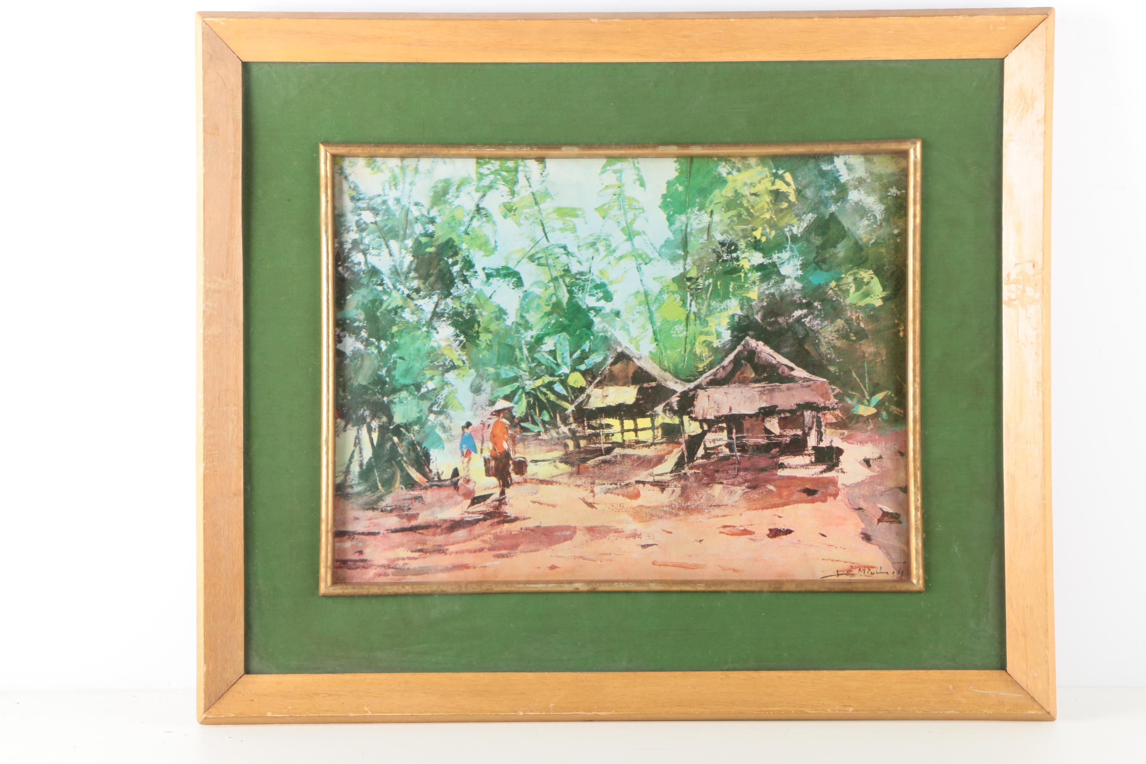 Offset Lithographs After Southeast Asian Style Paintings