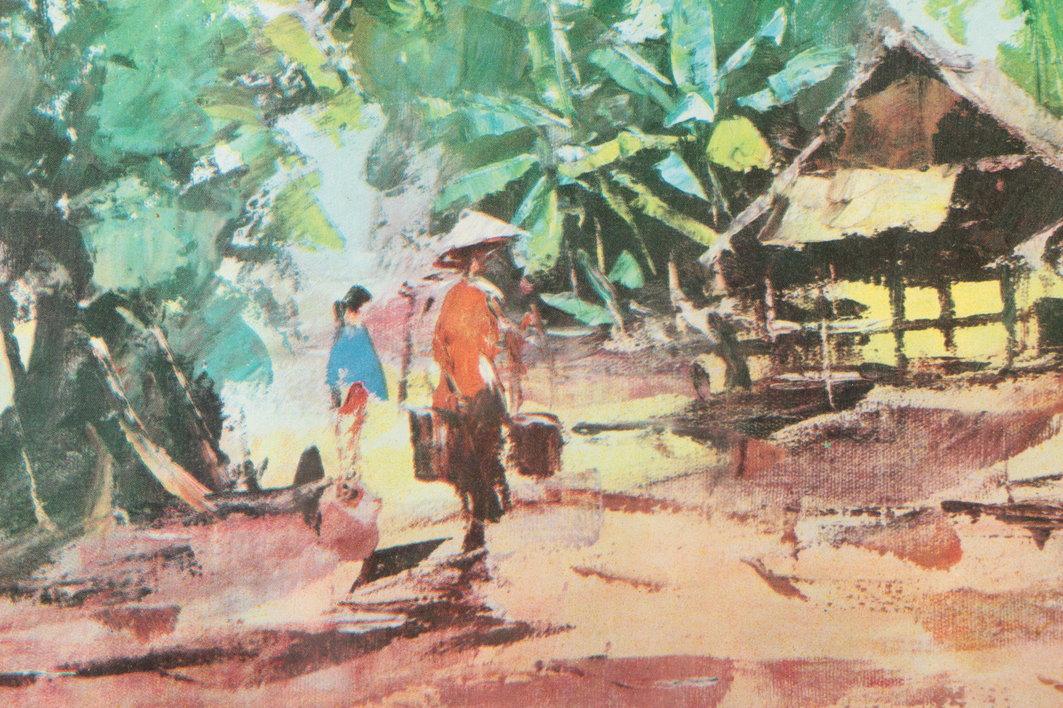 Offset Lithographs After Southeast Asian Style Paintings