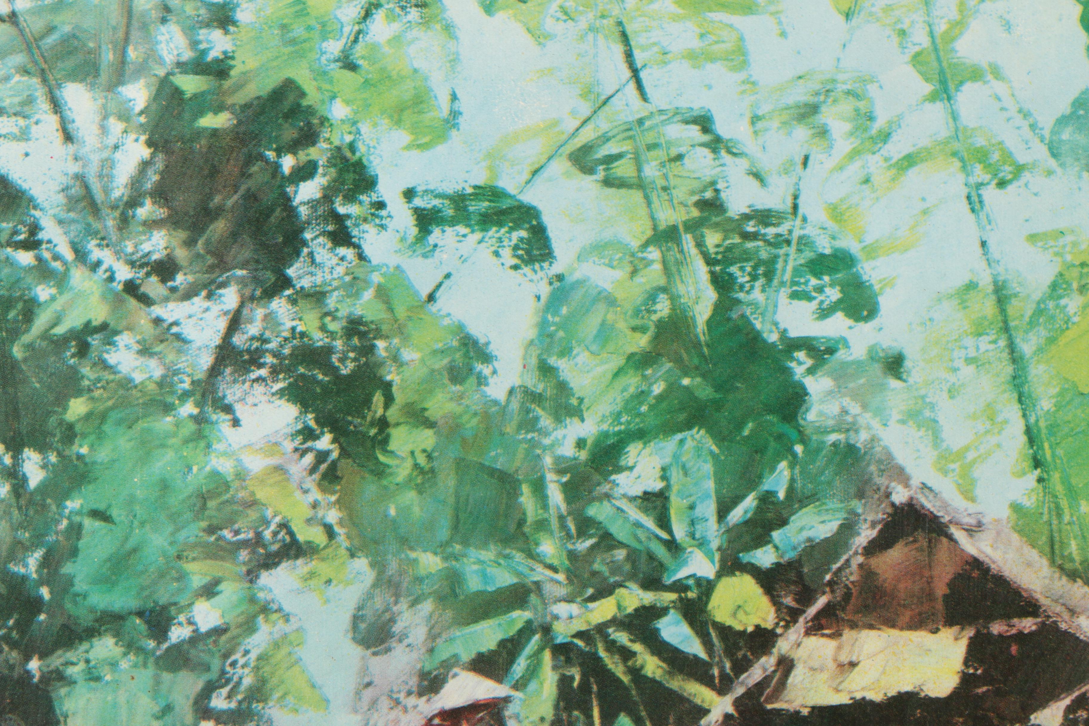 Offset Lithographs After Southeast Asian Style Paintings