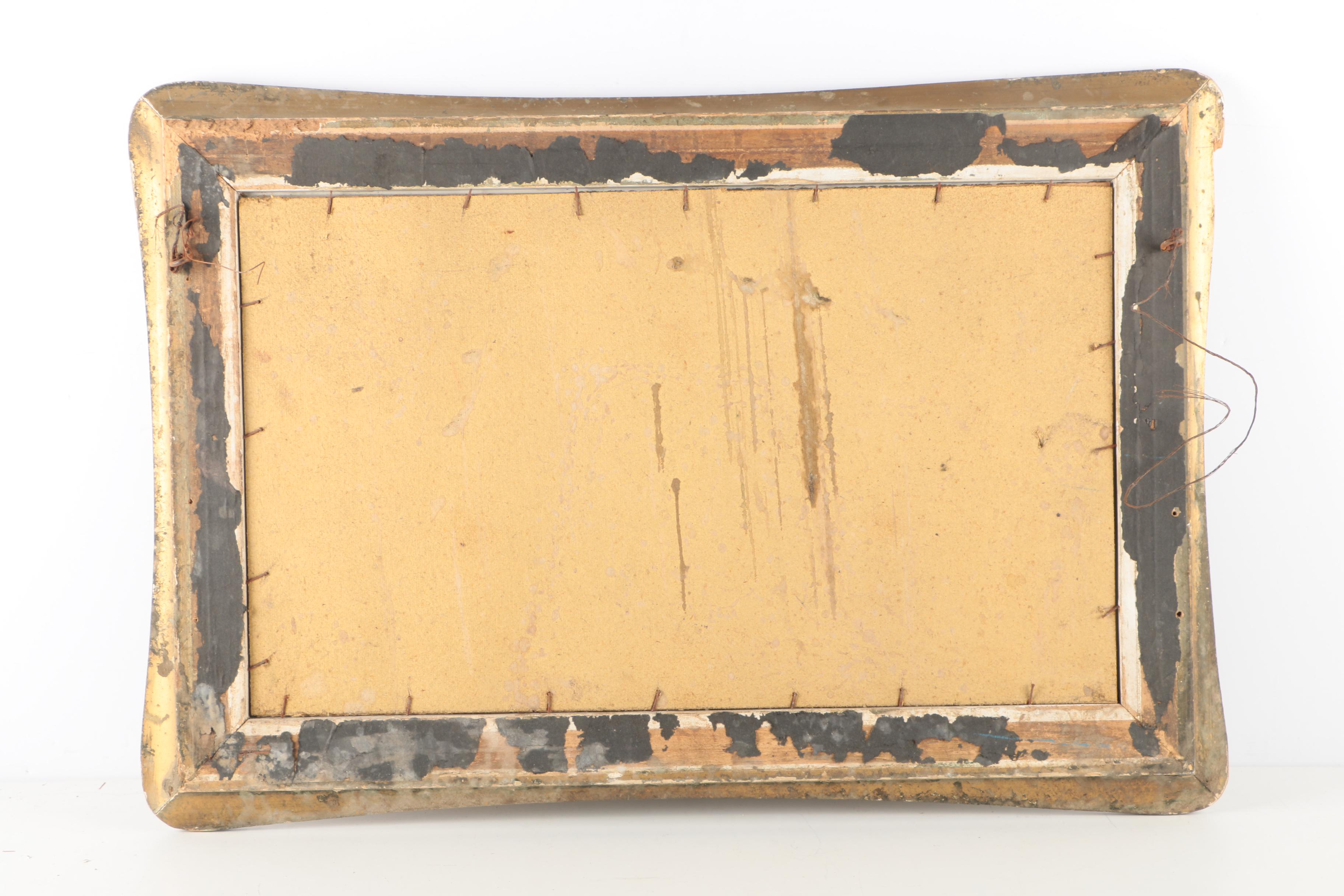 Pastel Drawing on Paper of Pastoral Landscape