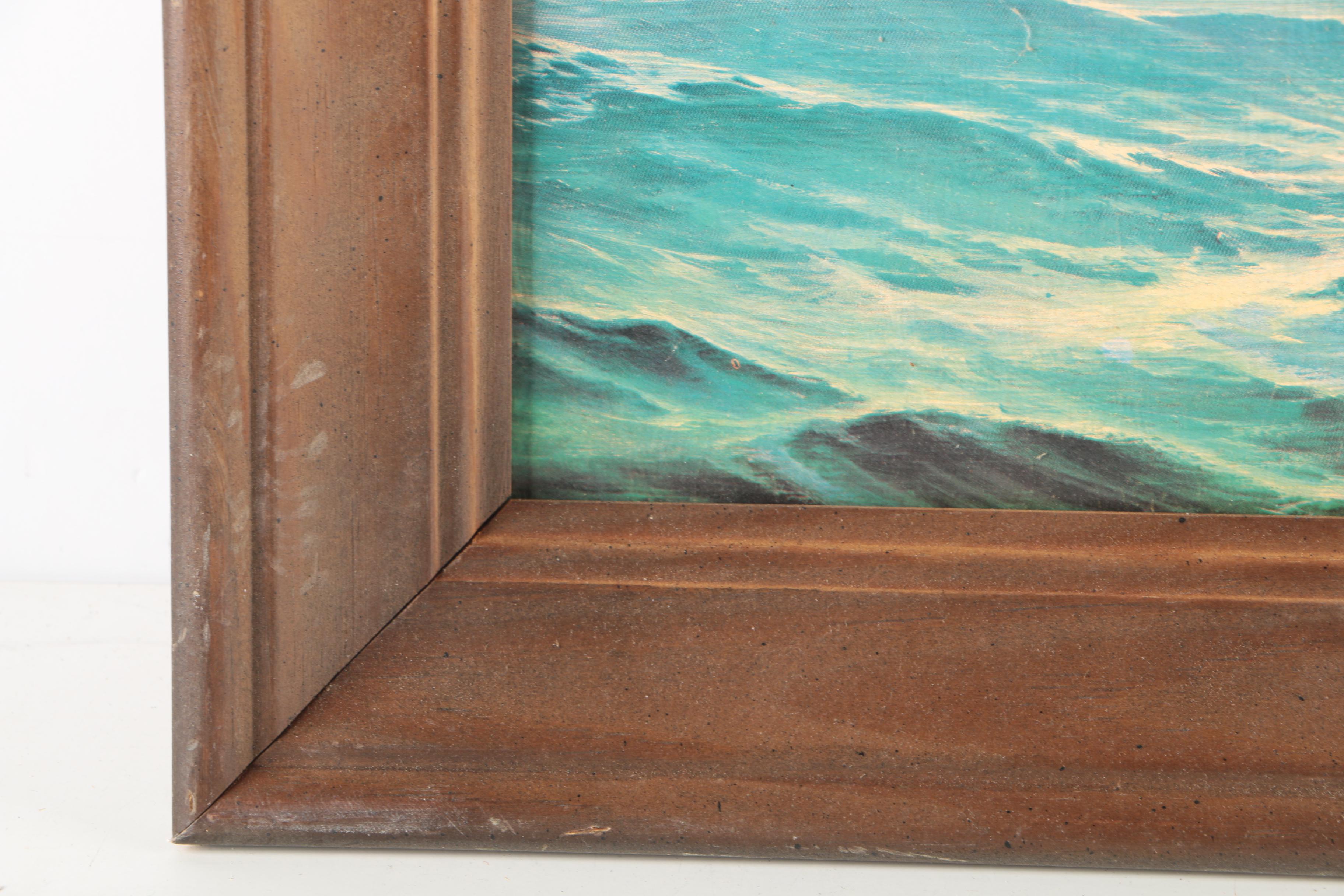 James Mitchell Offset Lithographs of Seascape "Land's End"