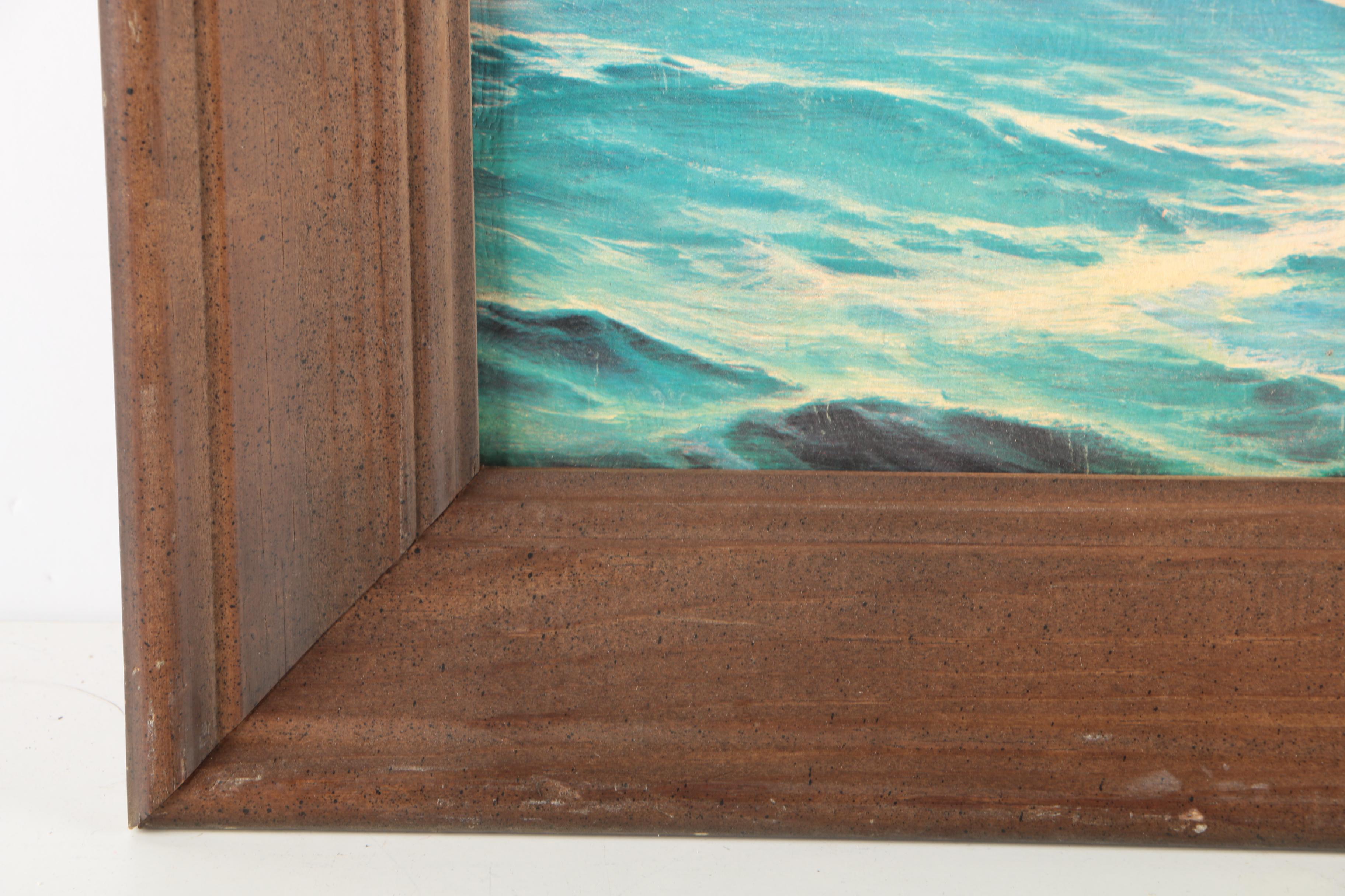 James Mitchell Offset Lithographs of Seascape "Land's End"