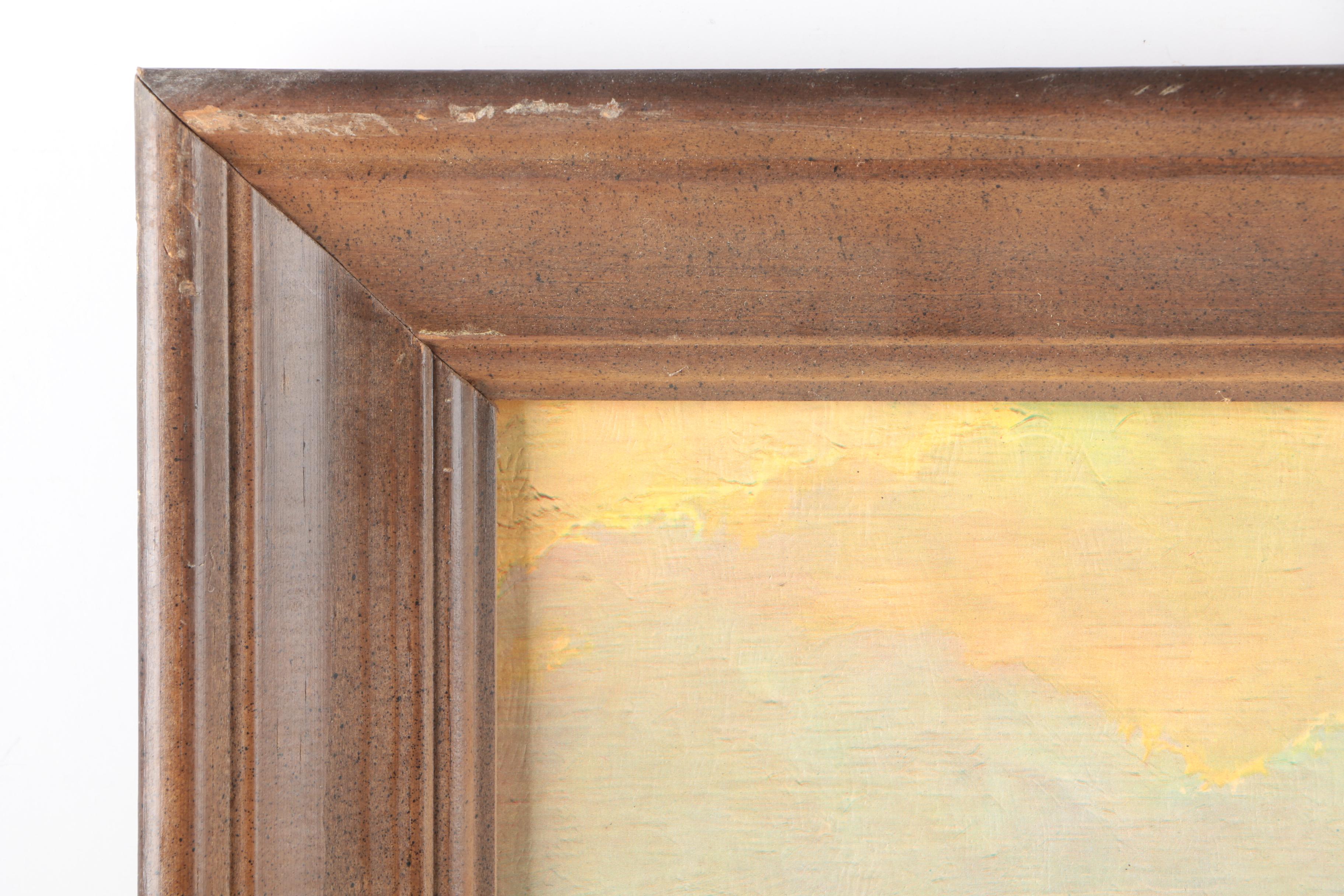 James Mitchell Offset Lithographs of Seascape "Land's End"