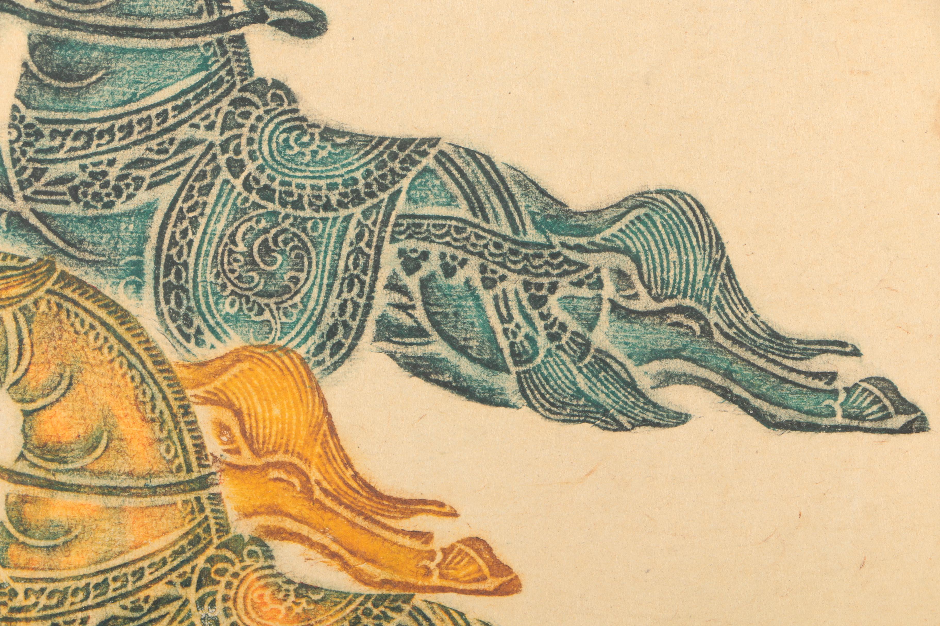 Thai Temple Rubbing on Paper