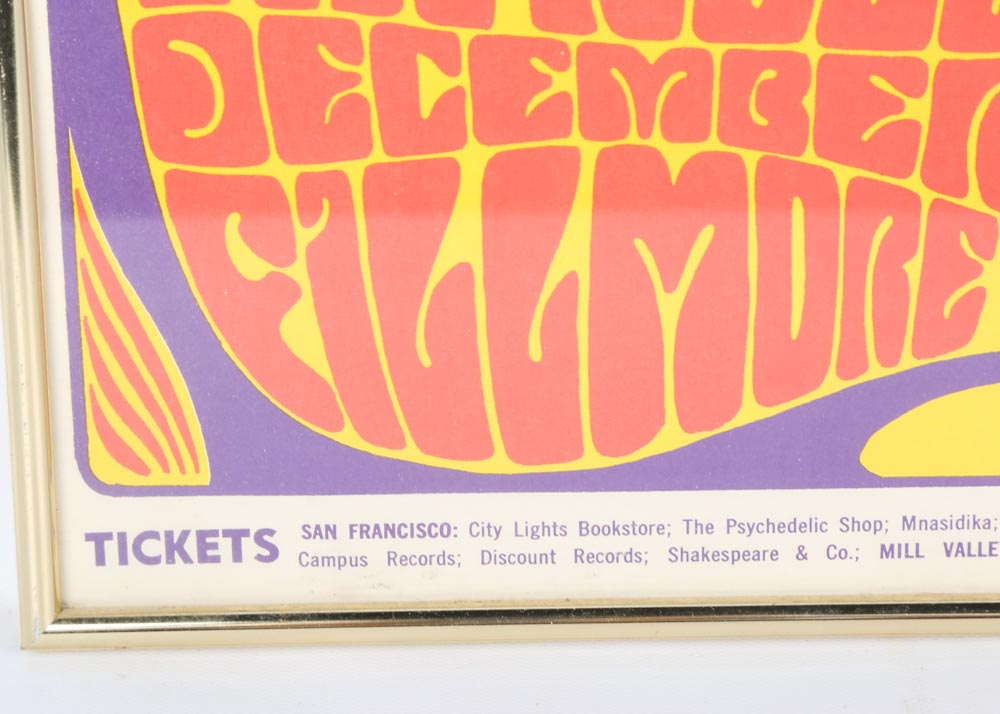 Vintage Grateful Dead Fillmore Concert Poster After Wes Wilson