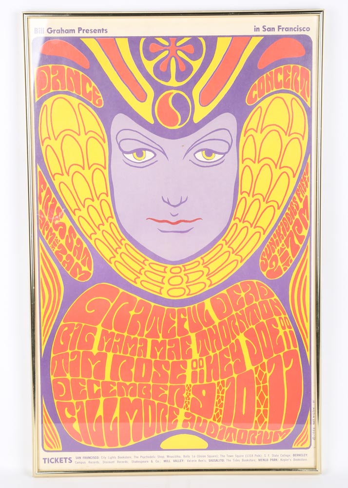 Vintage Grateful Dead Fillmore Concert Poster After Wes Wilson