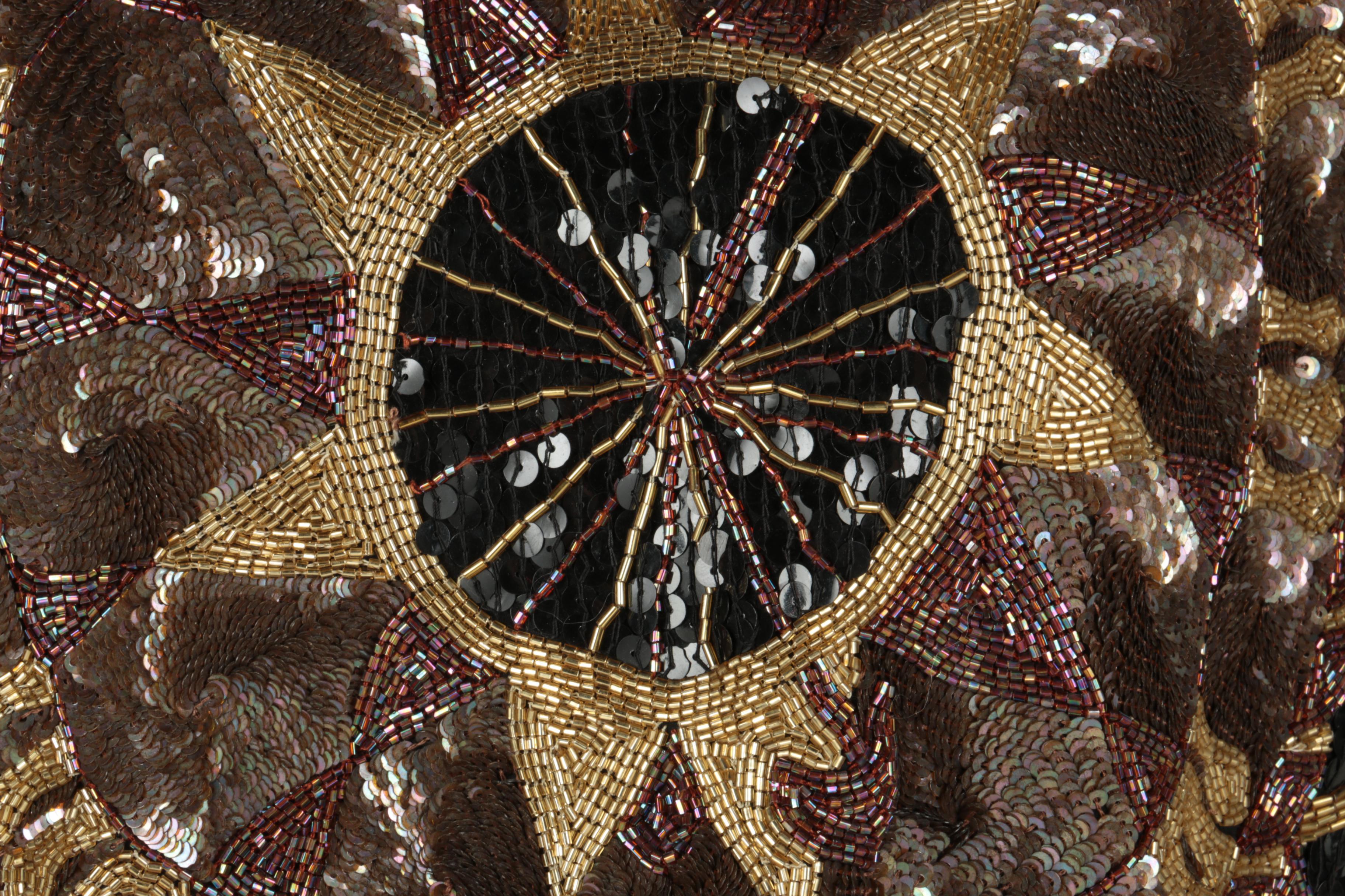 Women's Vintage Sequined Clock Face Top