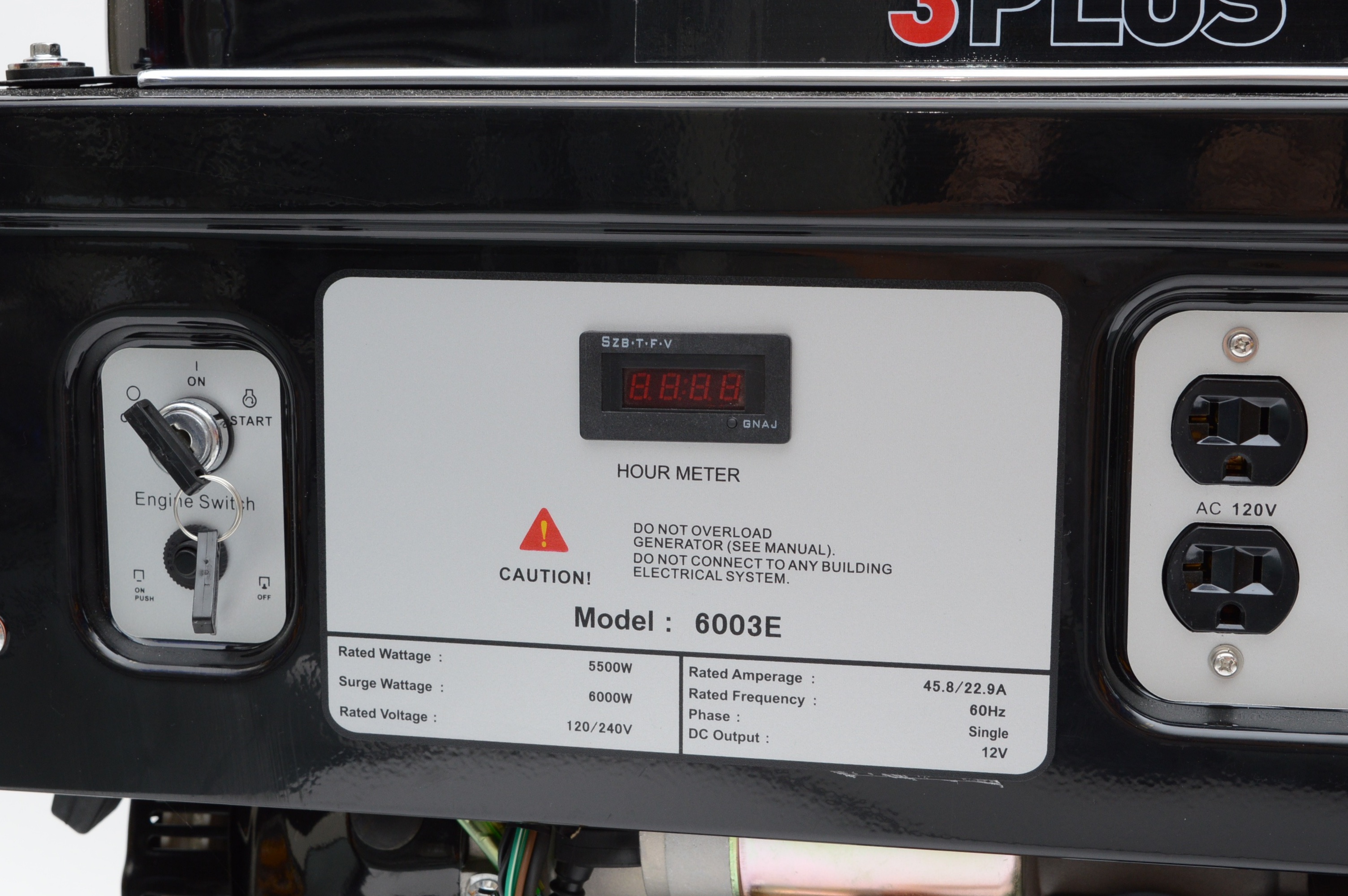 3 PLUS 6000 Watt Generator