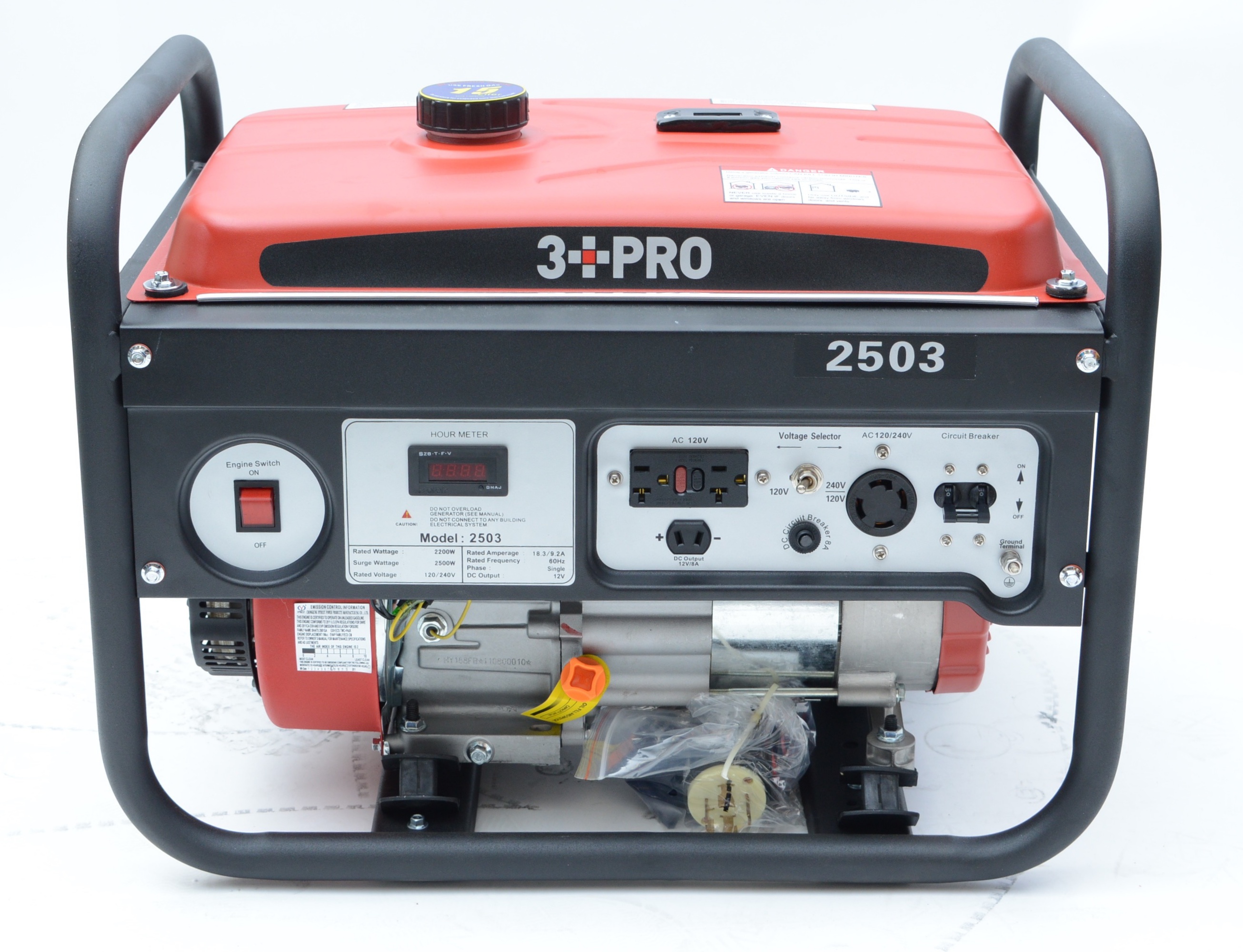 3 PRO 2500 Watt Gasoline Generator