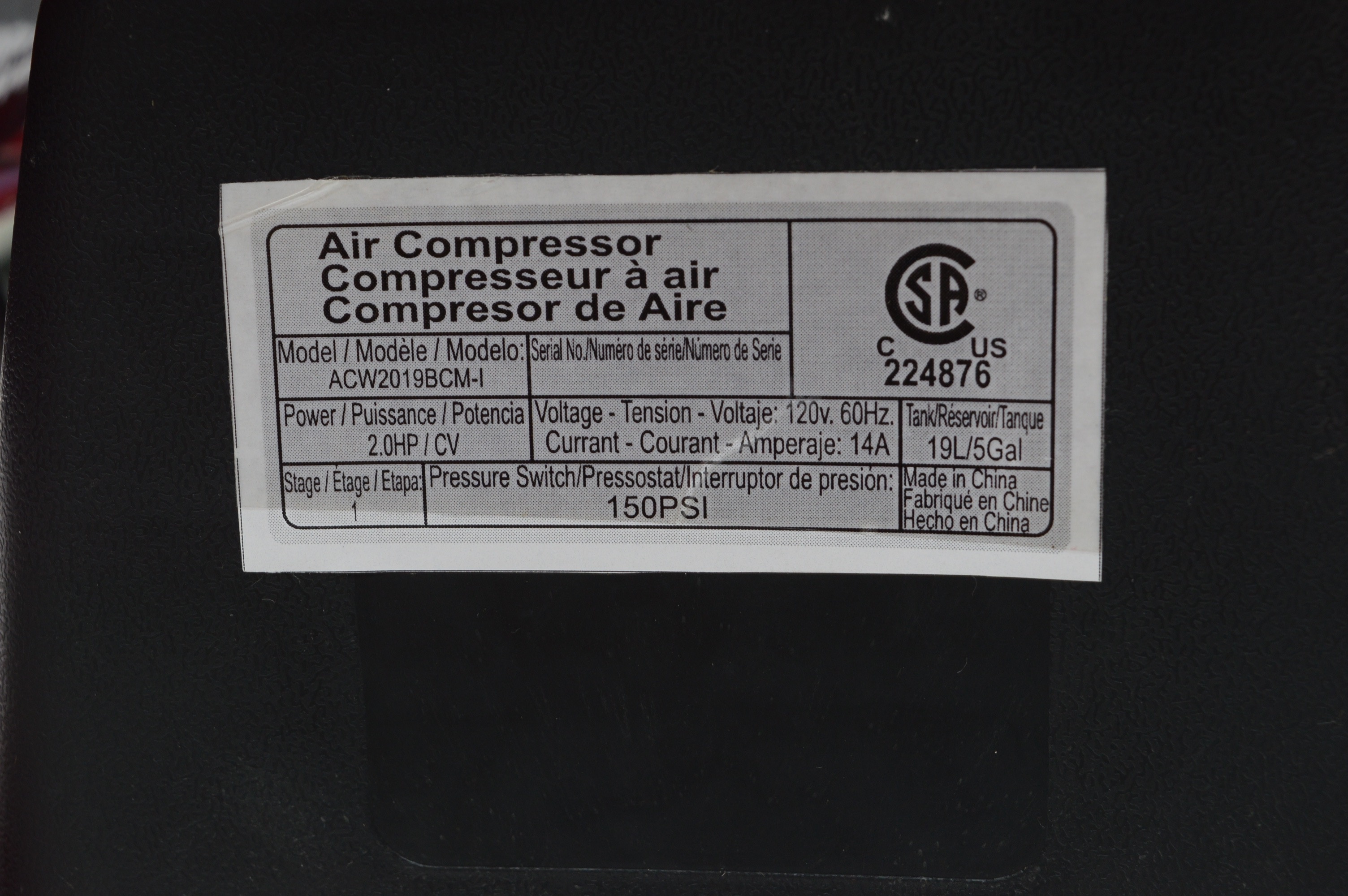 3 PRO 5 Gallon Compressor