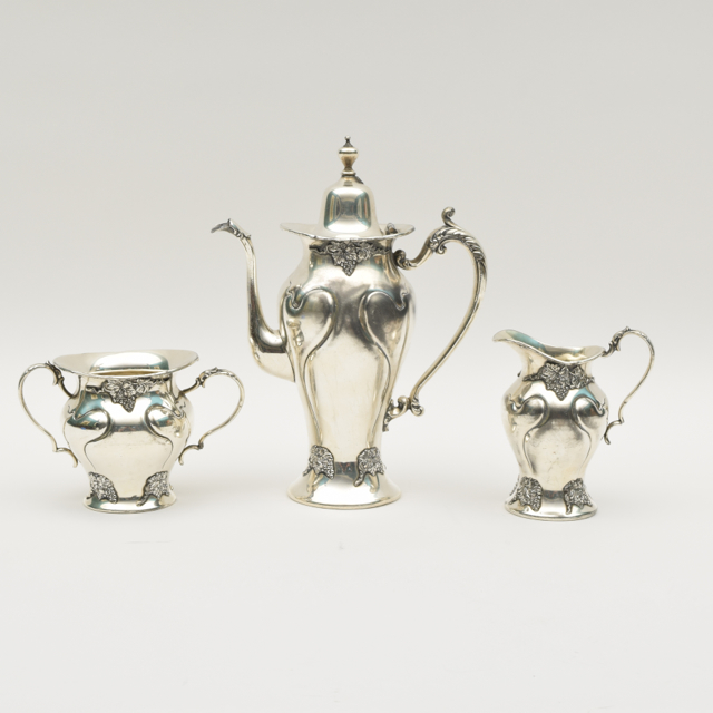 Antique Silver Plated Victor Silver Company Coffee Set