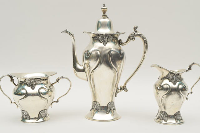 Antique Silver Plated Victor Silver Company Coffee Set