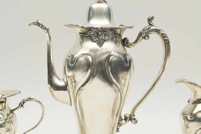 Antique Silver Plated Victor Silver Company Coffee Set