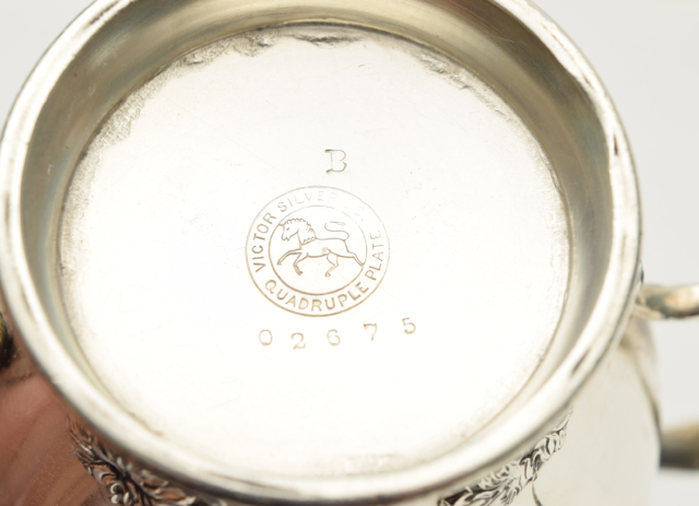 Antique Silver Plated Victor Silver Company Coffee Set