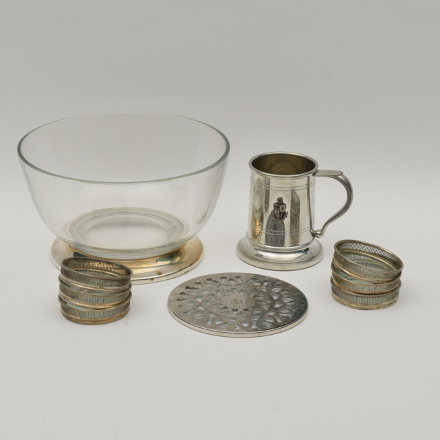 Plated Silver and Glass Tableware