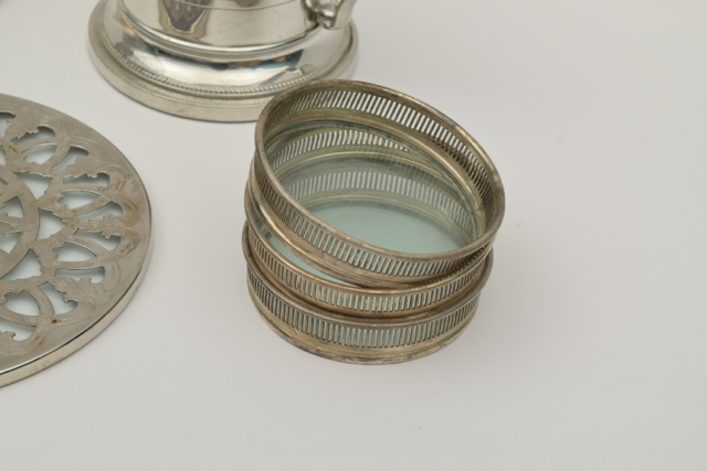 Plated Silver and Glass Tableware