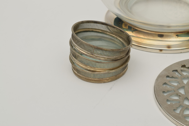 Plated Silver and Glass Tableware