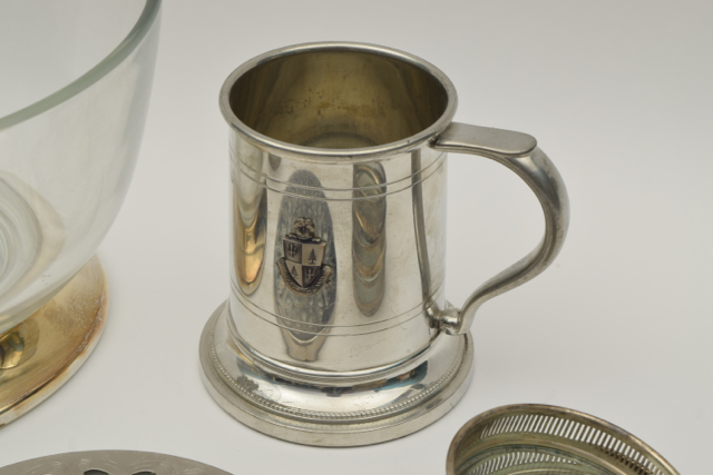 Plated Silver and Glass Tableware