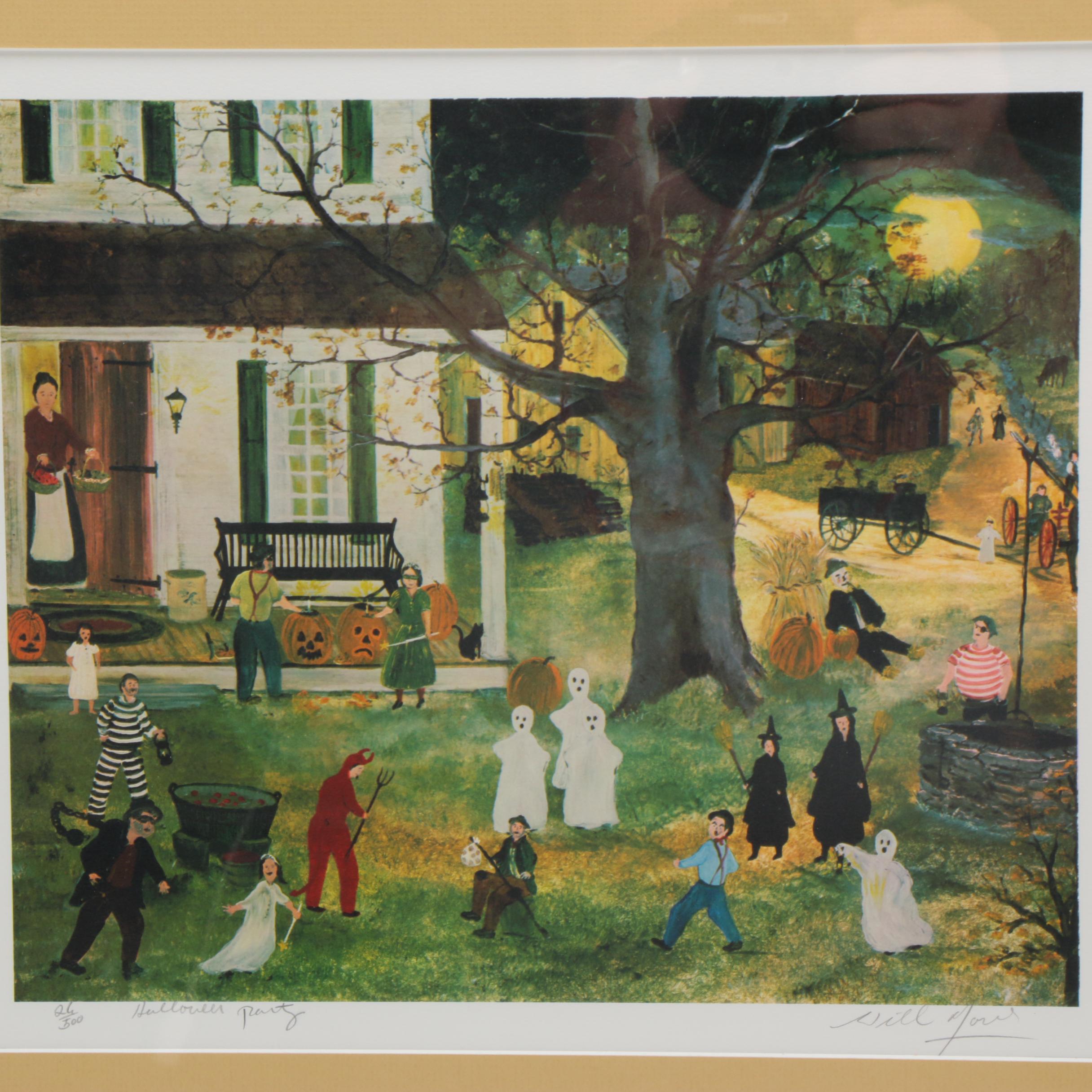 Will Moses Limited Edition Giclee "Halloween Party"