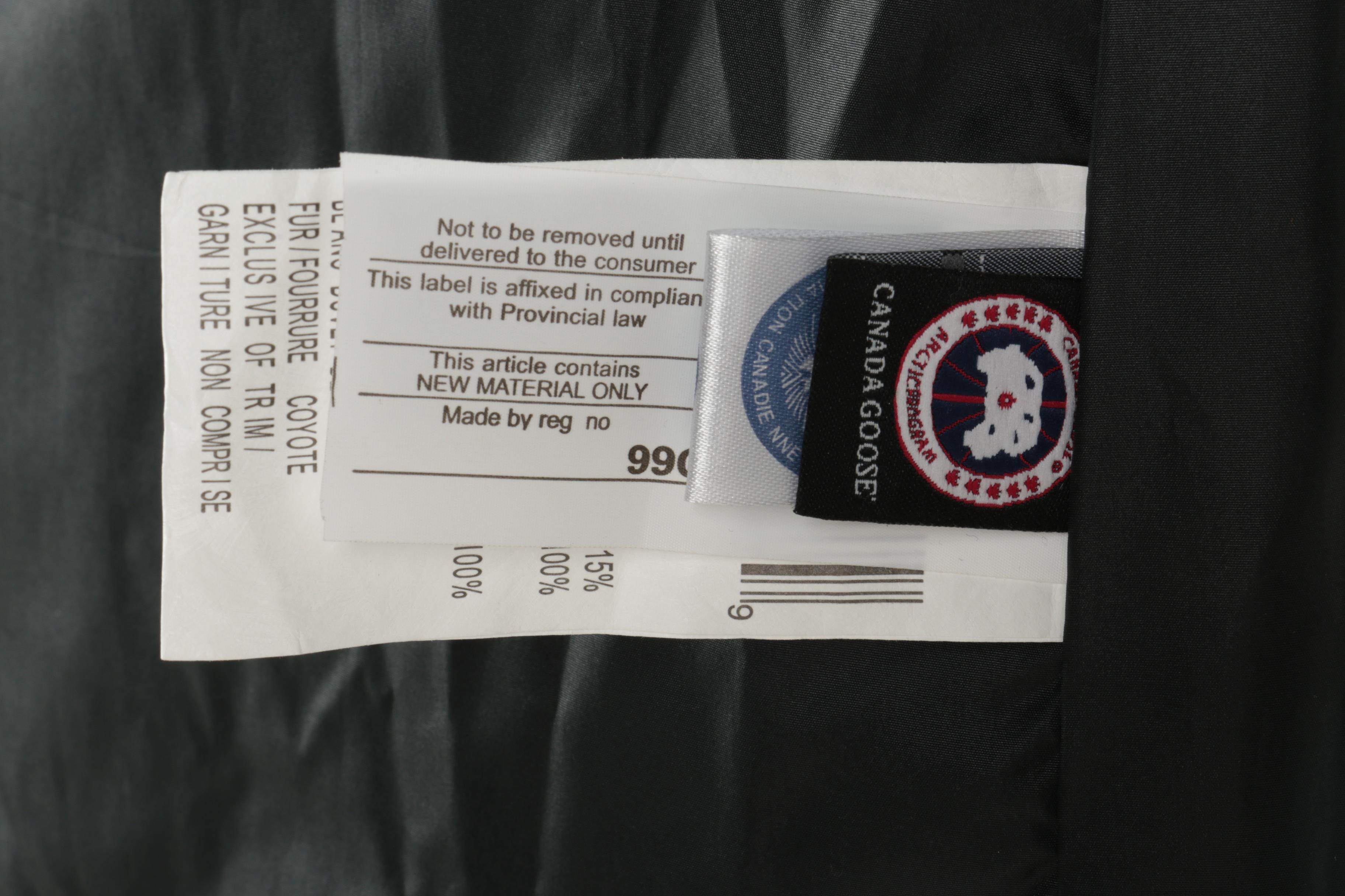 Canada Goose Down Winter Coat with Coyote Fur Trim