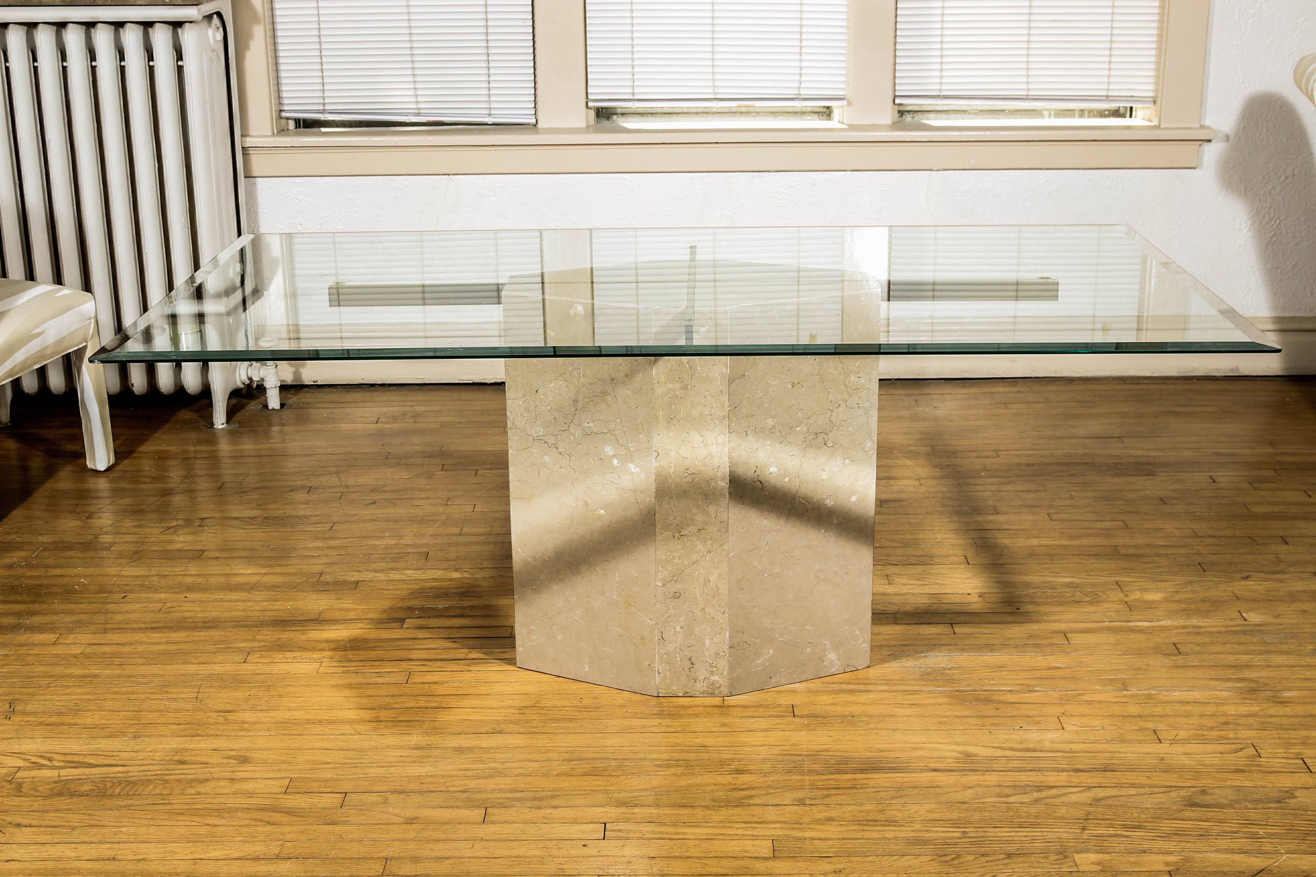 Modern Glass Top Table With Chairs