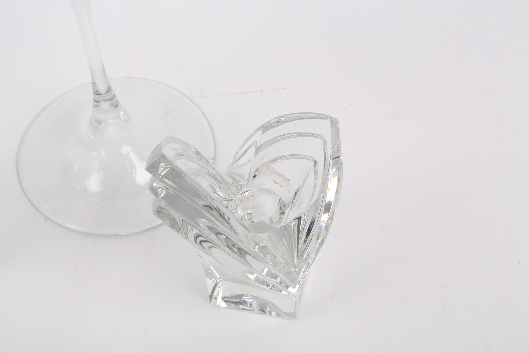 Modern Crystal Candle Holders Including Mikasa Platinum