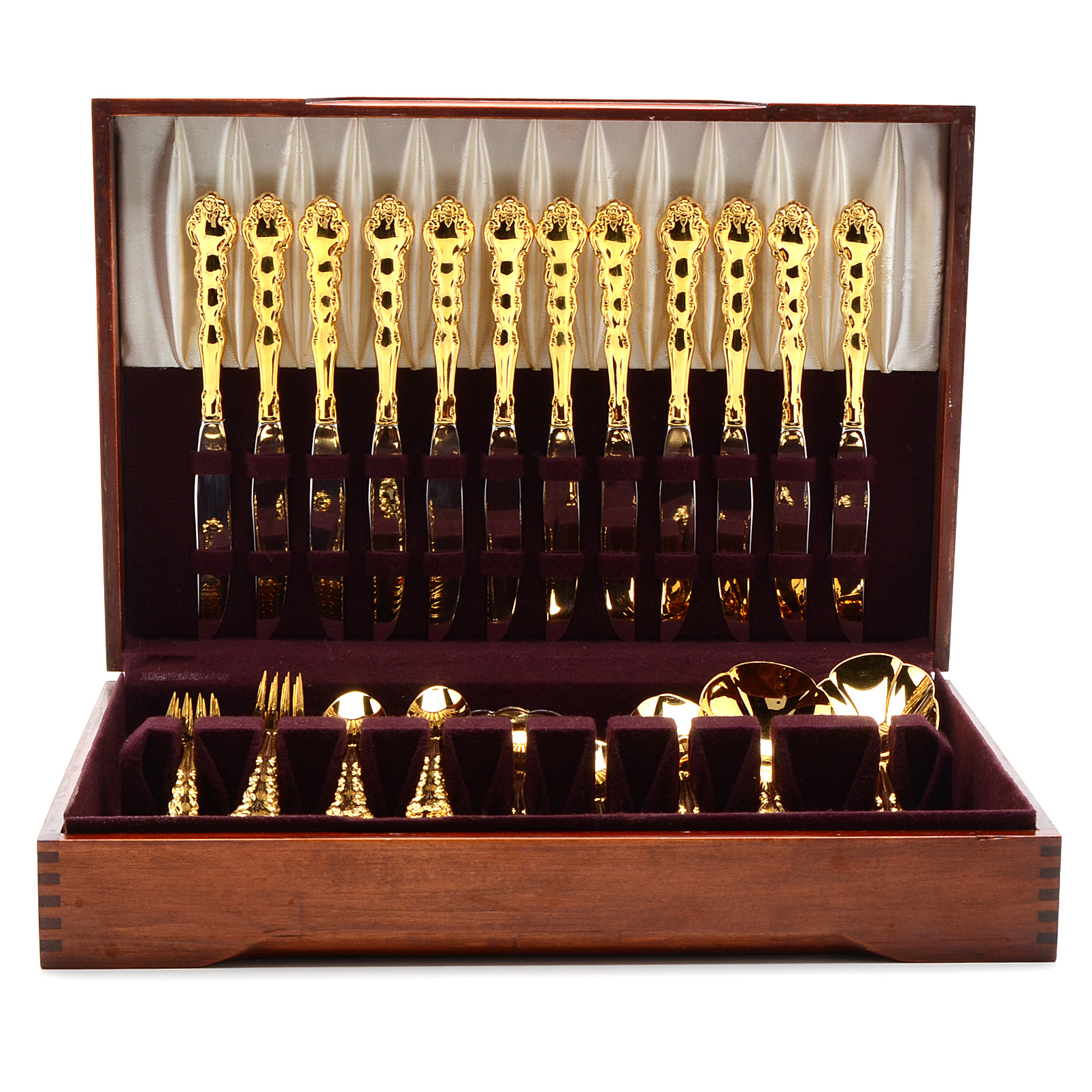 Oneida Community Gold Plate "Gold Beethoven" Flatware Set
